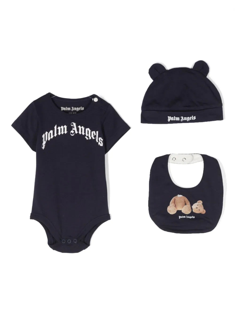 Shop Palm Angels Blue Gift Box With Logo And Teddy Bear