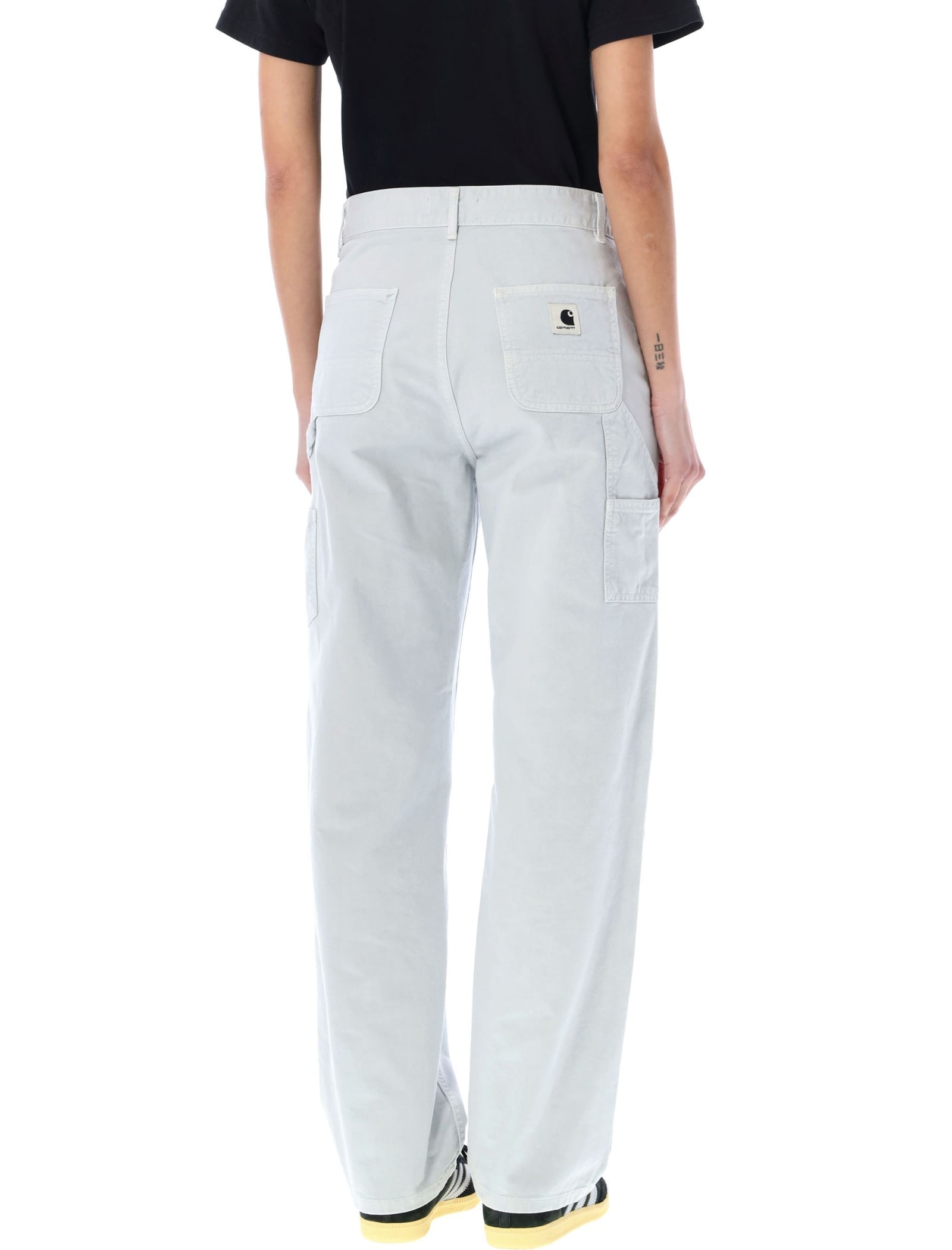 Shop Carhartt Pierce Pant Straight In Silver Sonic