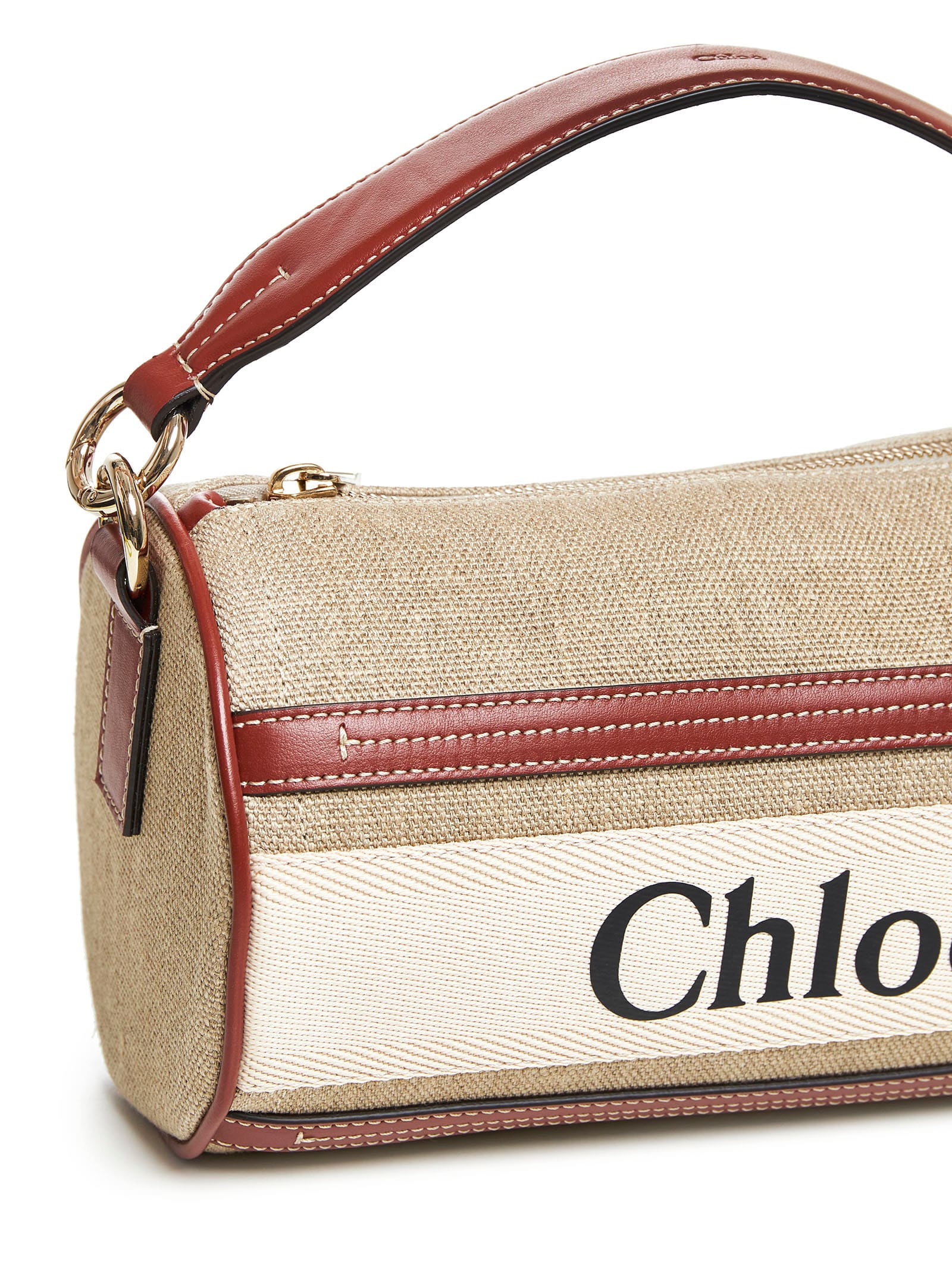 Shop Chloé Shoulder Bag In White-brown 1