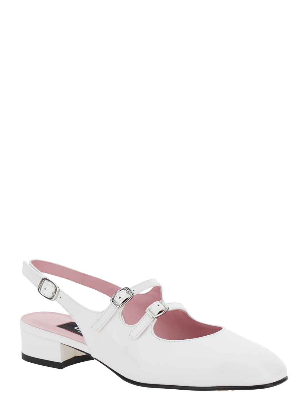 Shop Carel Peche White Mary Jane Pumps In Patent Leather Woman