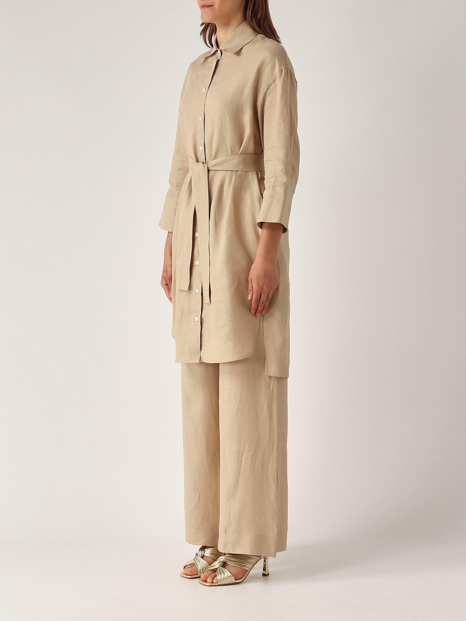 Gran Sasso Abitino M/l Con Cinta Dress In Brown