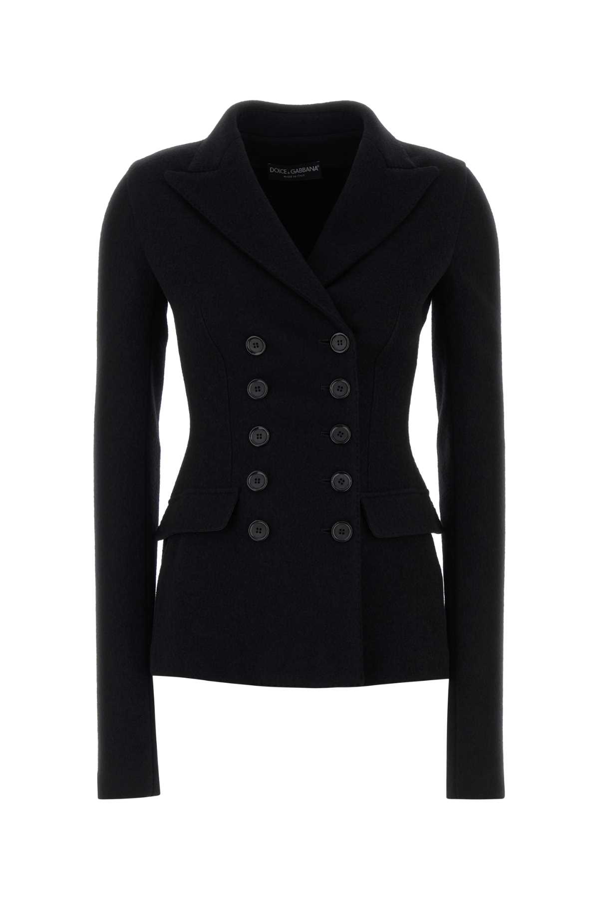Dolce & Gabbana Black Wool Blazer In Black