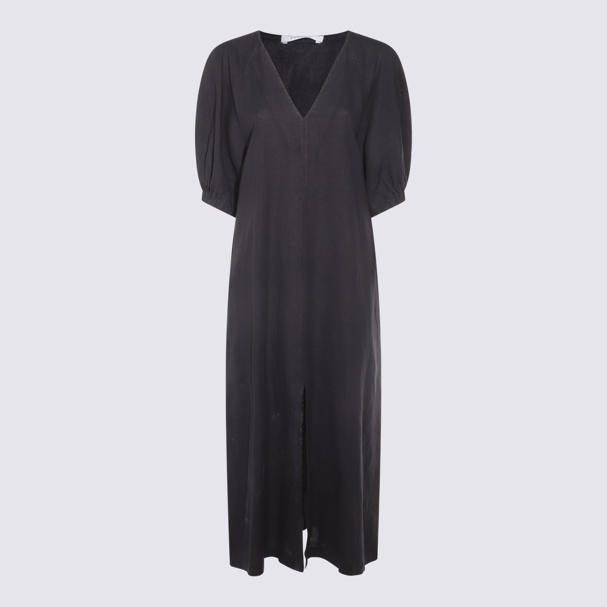 MALO BLACK LINEN DRESS