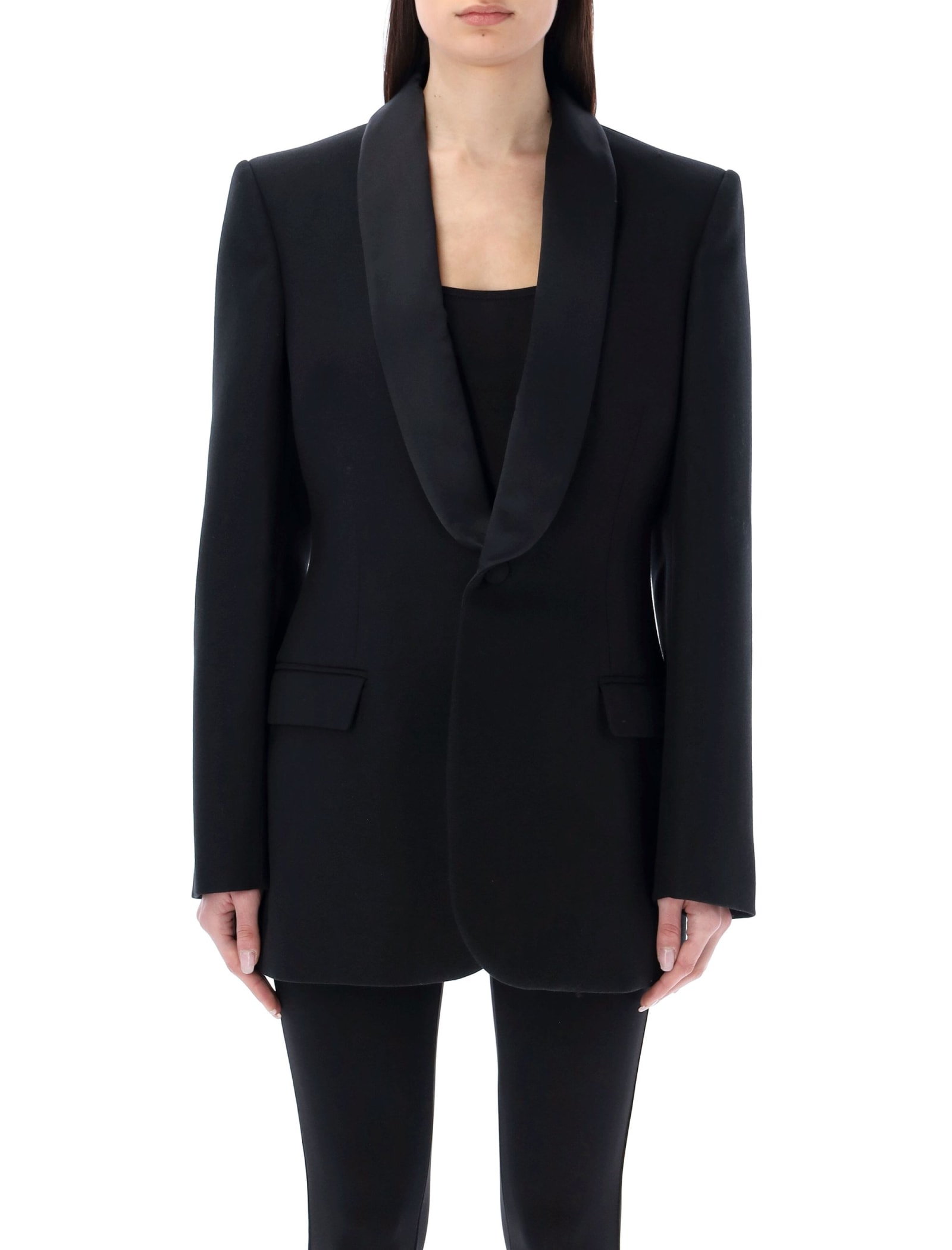Wardrobe.nyc Tuxedo Blazer In Black