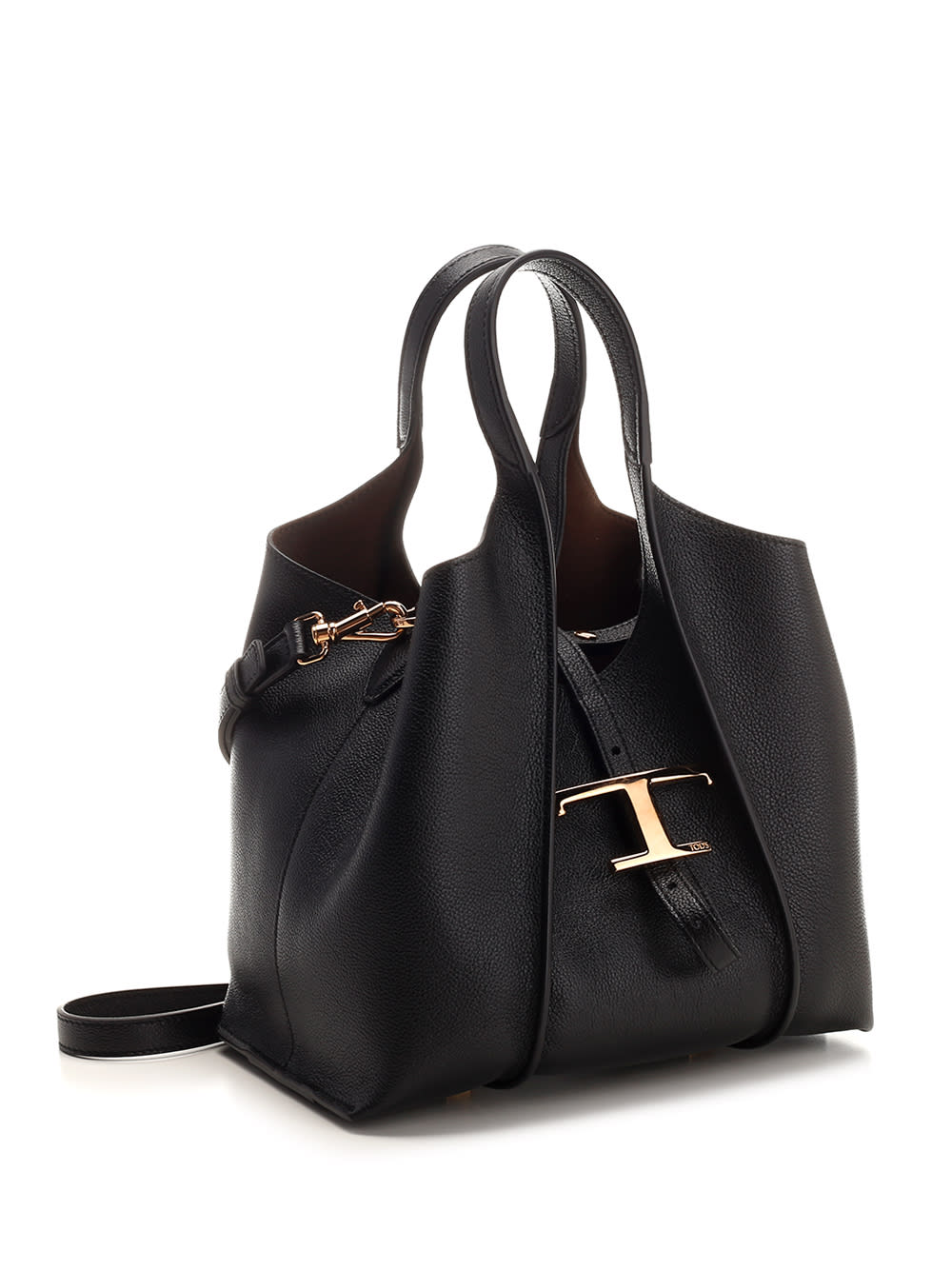 Shop Tod's T Timeless Shopping Bag In Nero