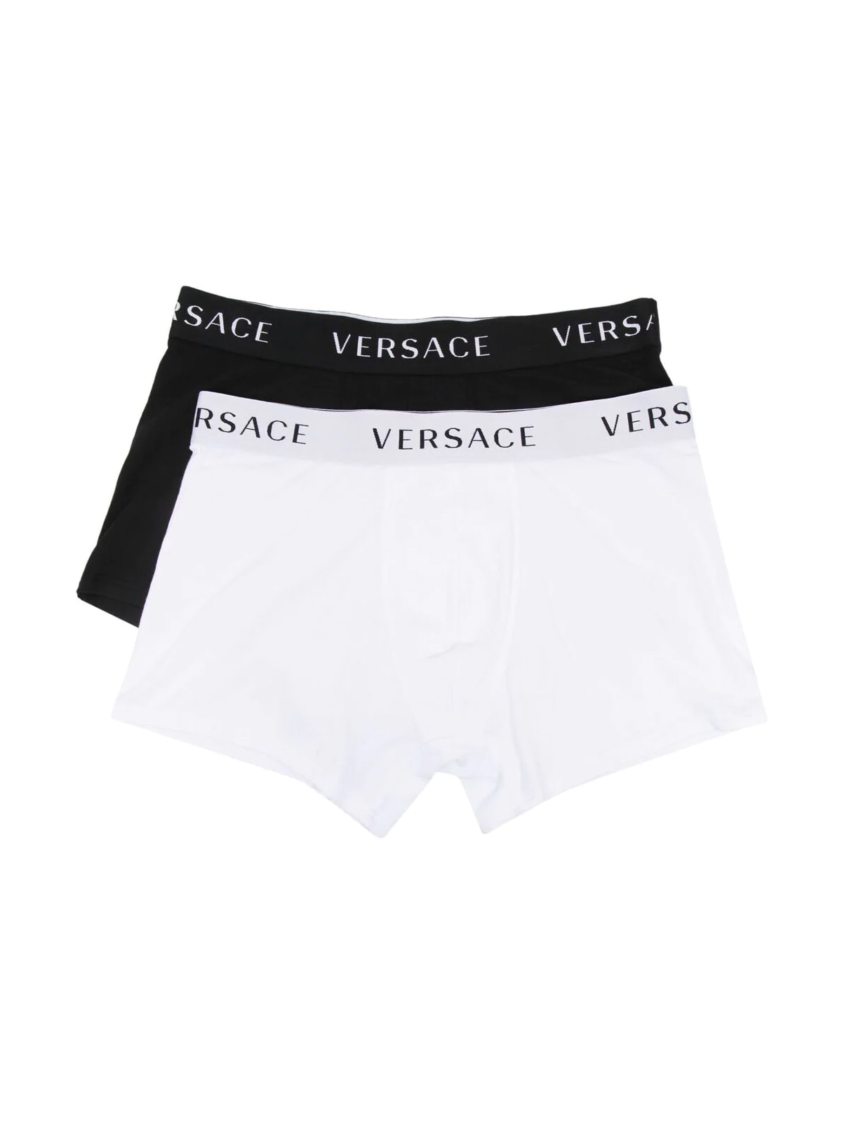 Versace Bi-pack Boxer In Essential Bi-stretch Cotton