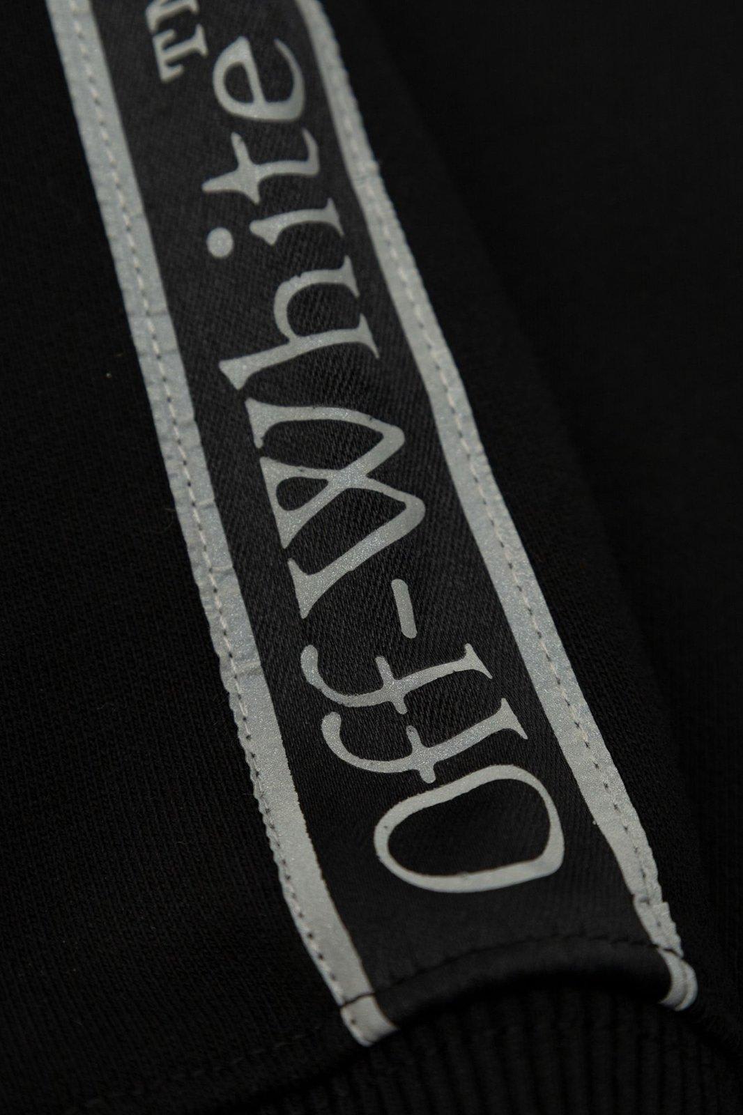 Off-white Bookish Logo Band Crewneck Sweatshirt In Black