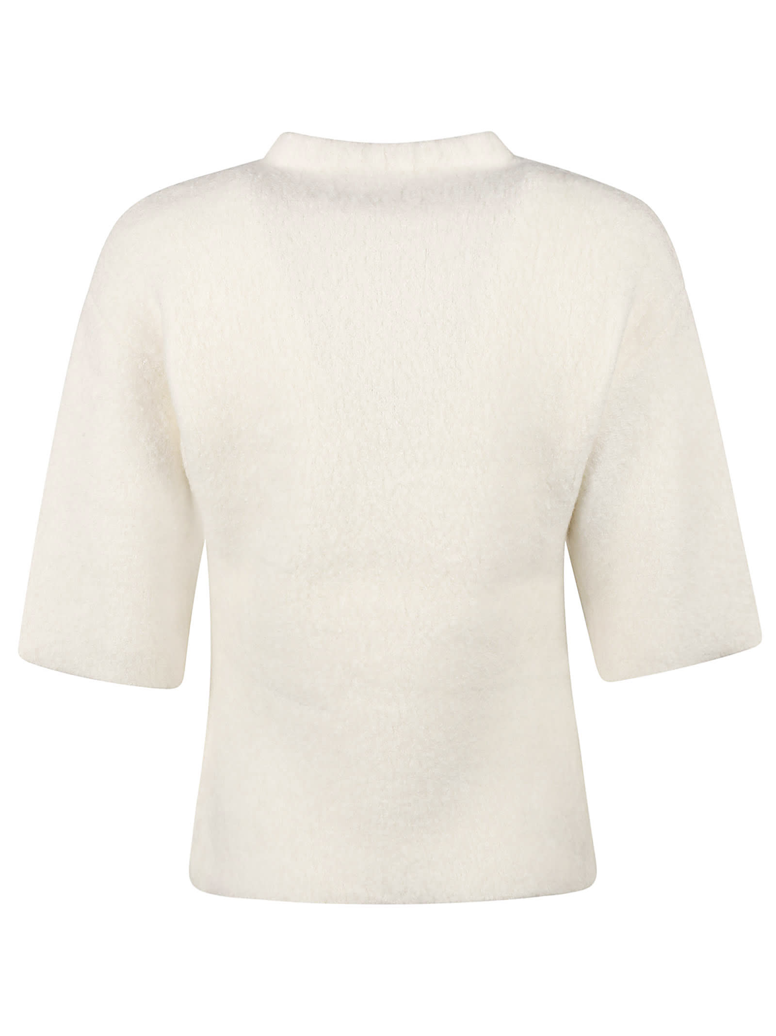 Shop Fabiana Filippi Knitted Sweater In White