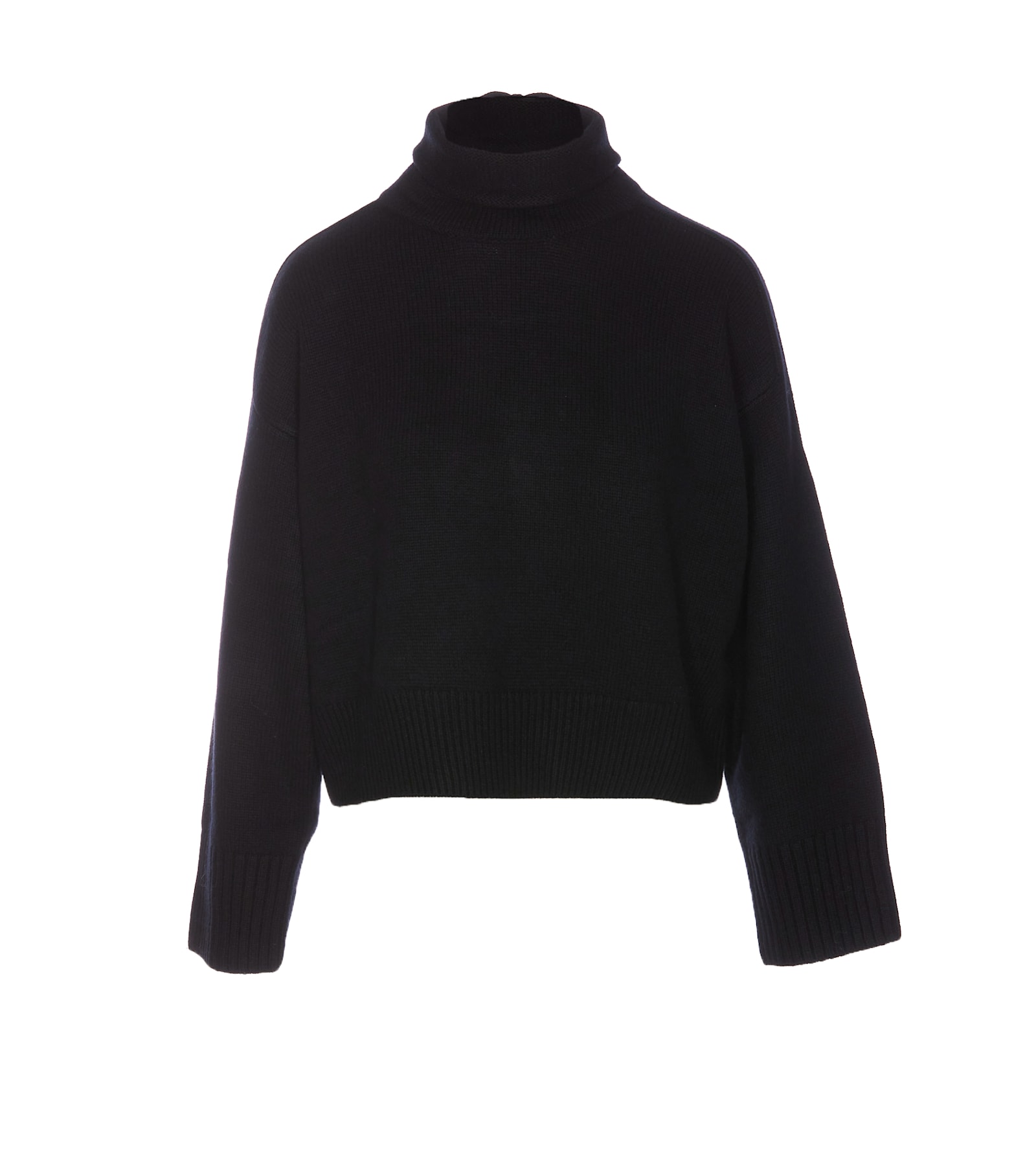 Loulou Studio High Collar Sweater In Black