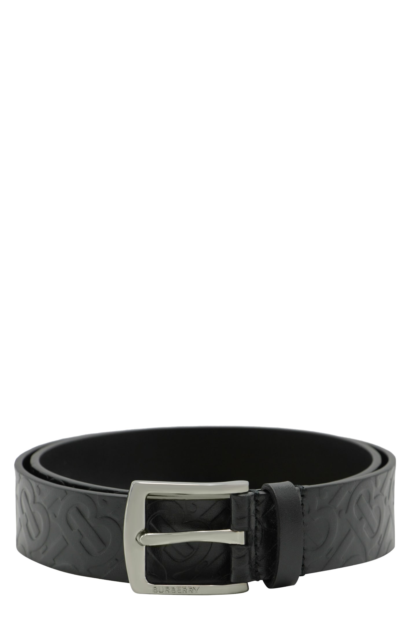 Shop Burberry Leather Belt In Black