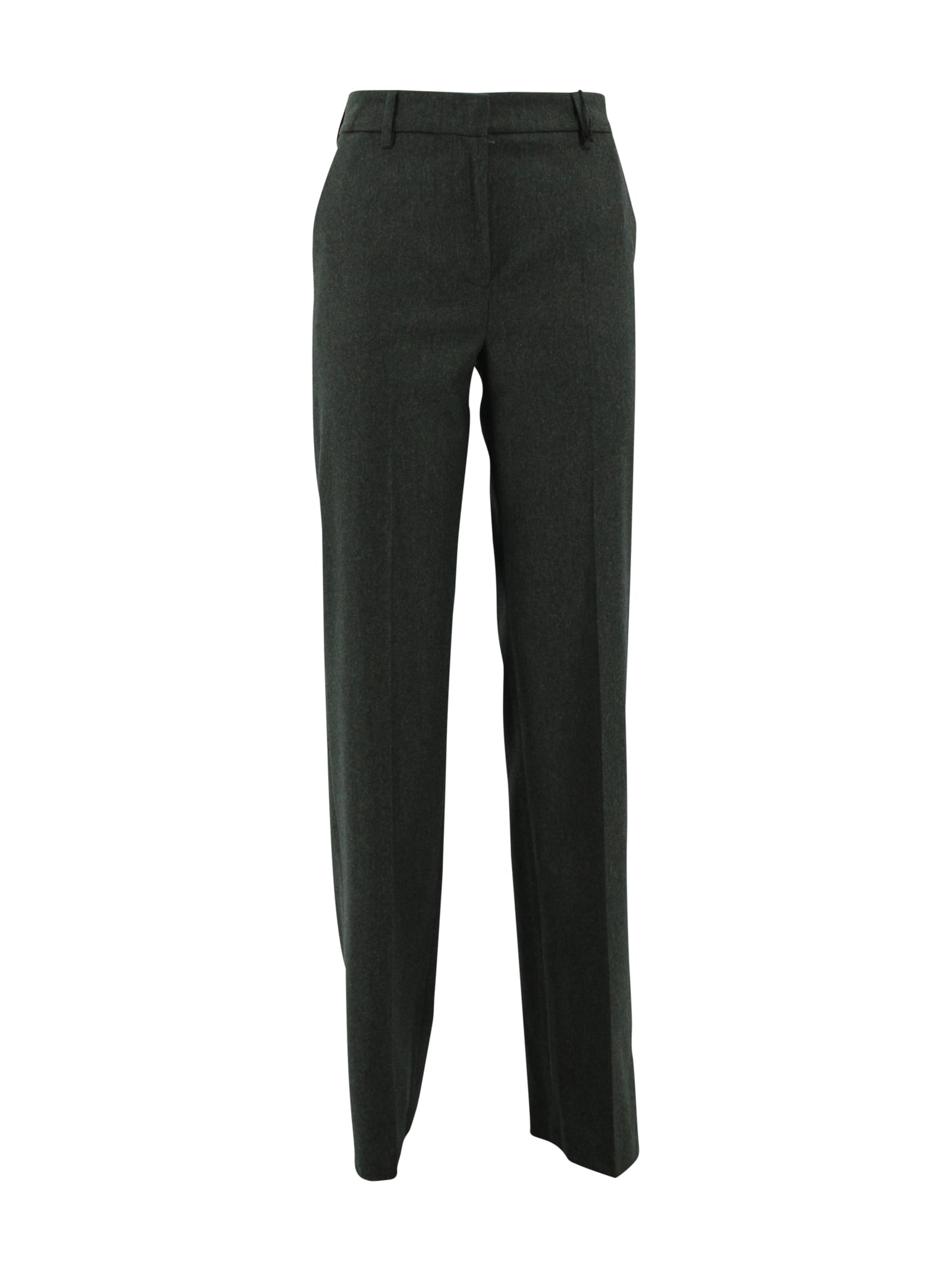 Pt Torino Wool Trousers In Green