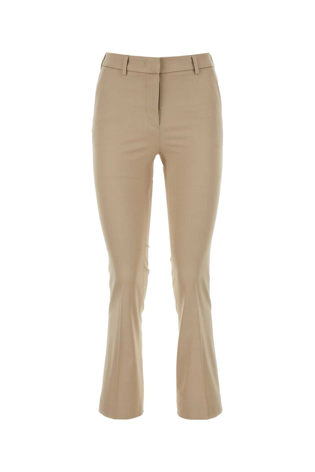PT Torino Beige Stretch Viscose Pant