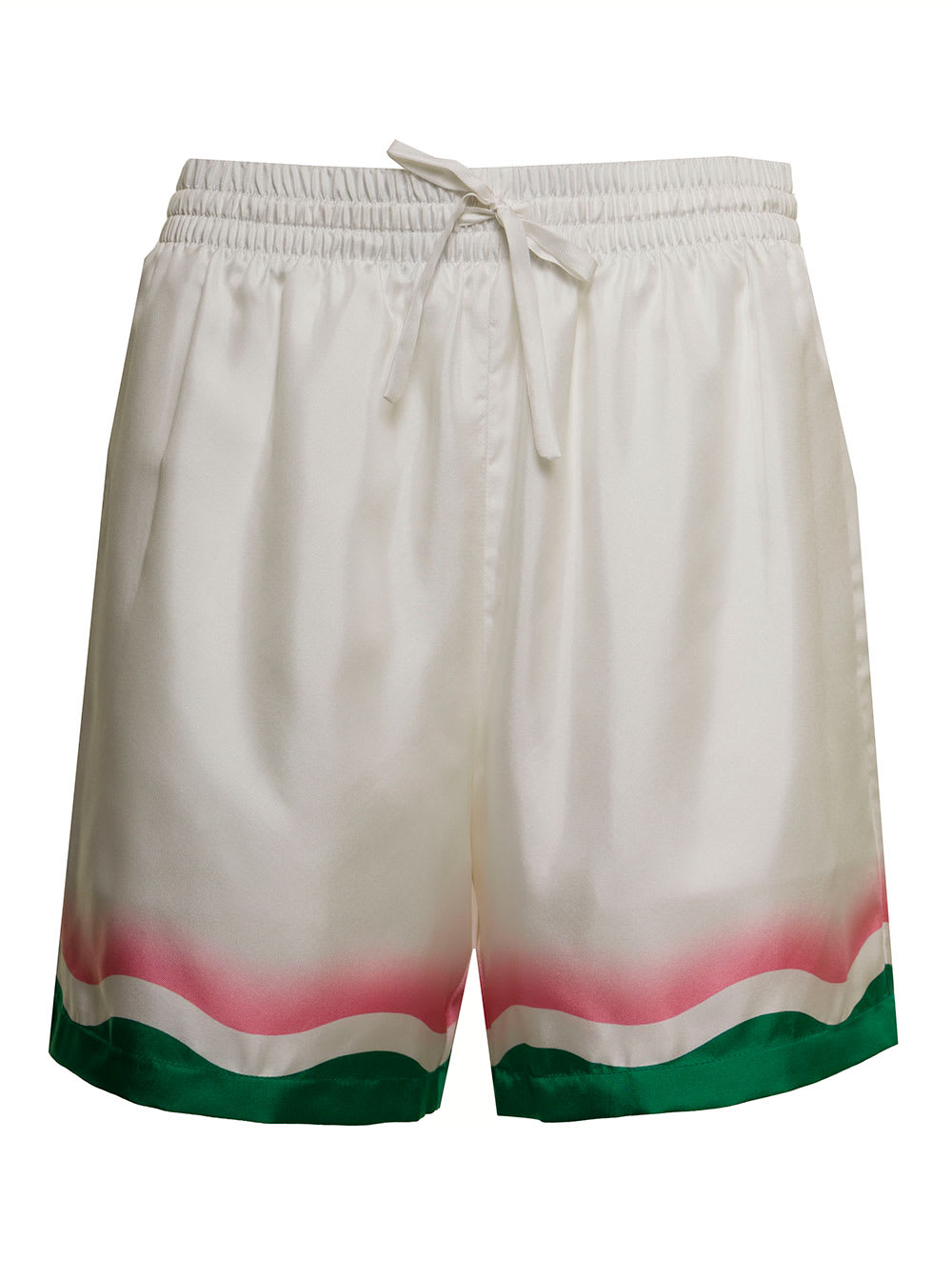Casablanca Multicolor Silk Shorts With Print