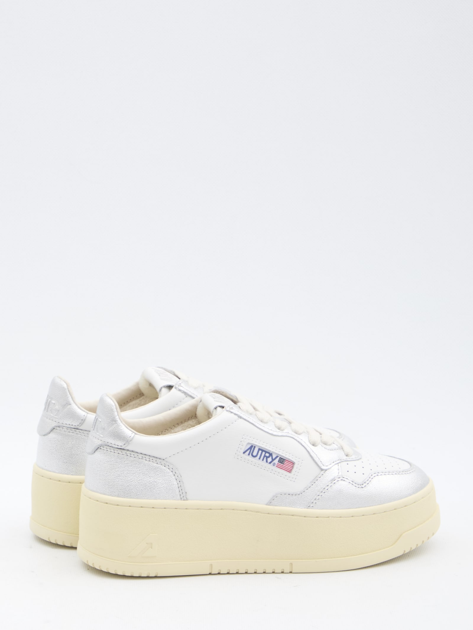 Shop Autry Medalist Platform Low Sneakers In White