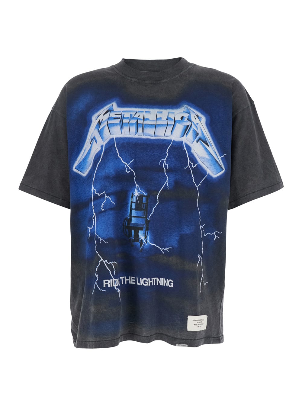 ride The Lightning X Metallica Gray T-shirt With Front And Back Print In Cotton Blend Man