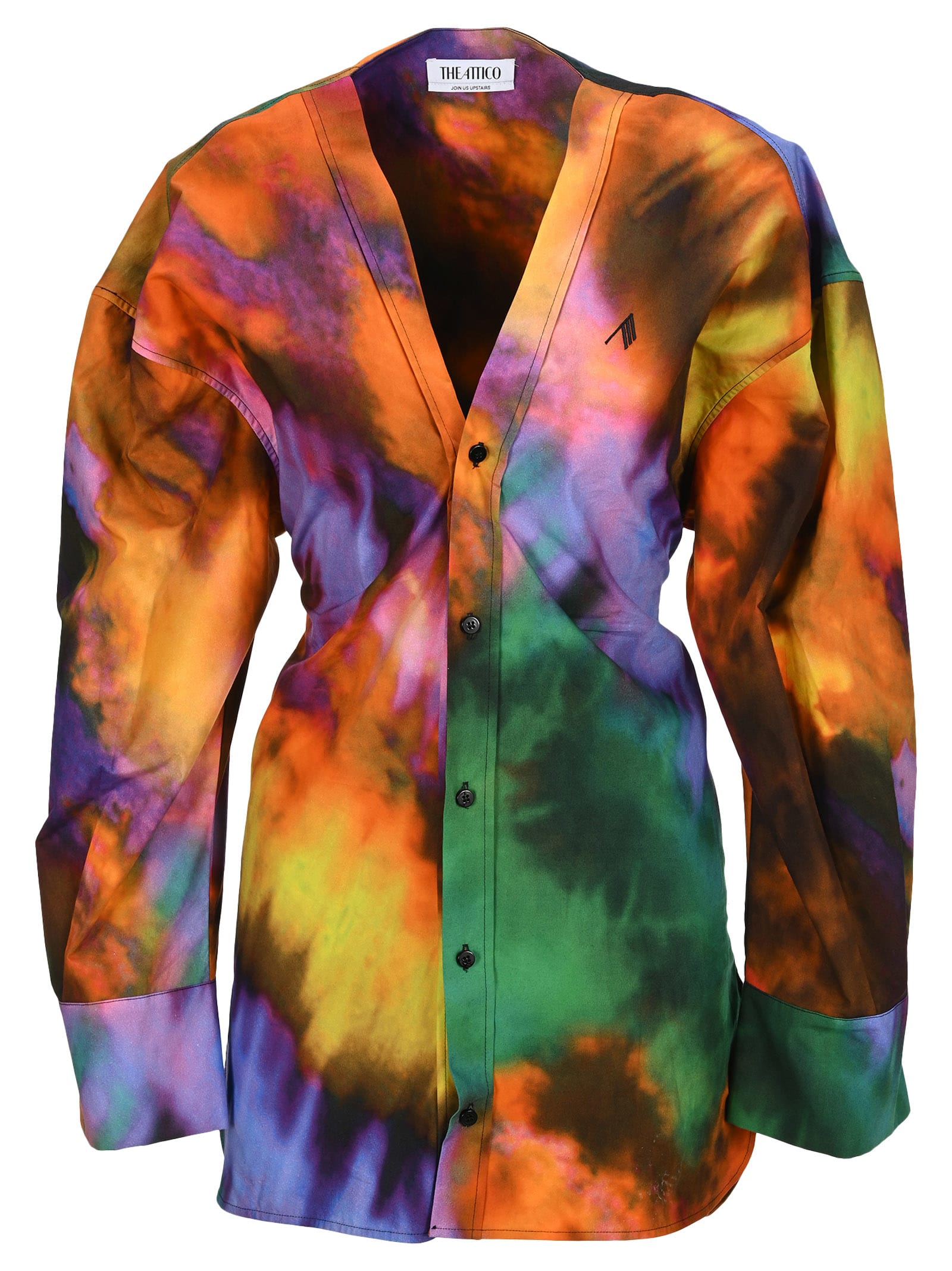 Click to view more detailed imagery on our partner's website Attico V Neck Lala Chemisier In Multicolor