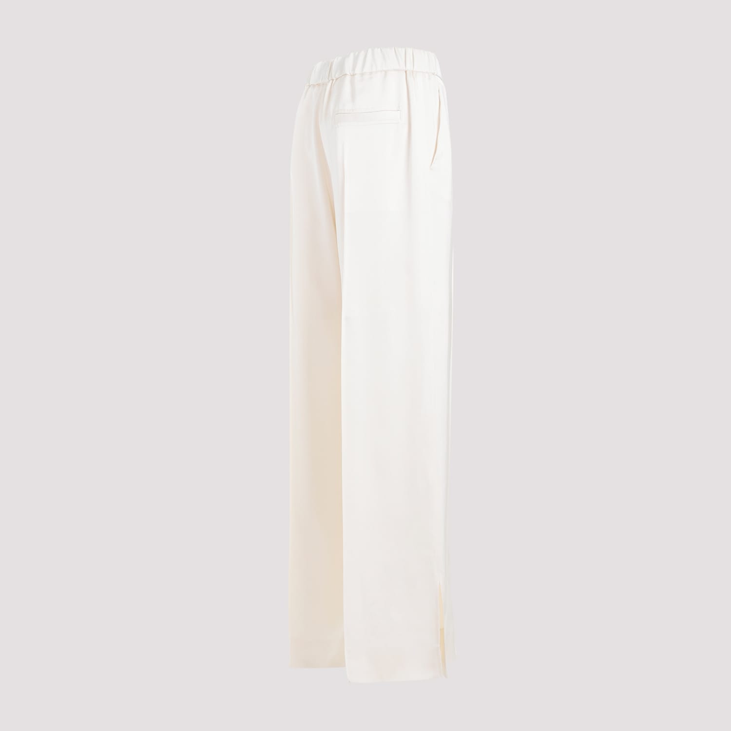 Shop Jil Sander Viscose Pants In Cornsilk