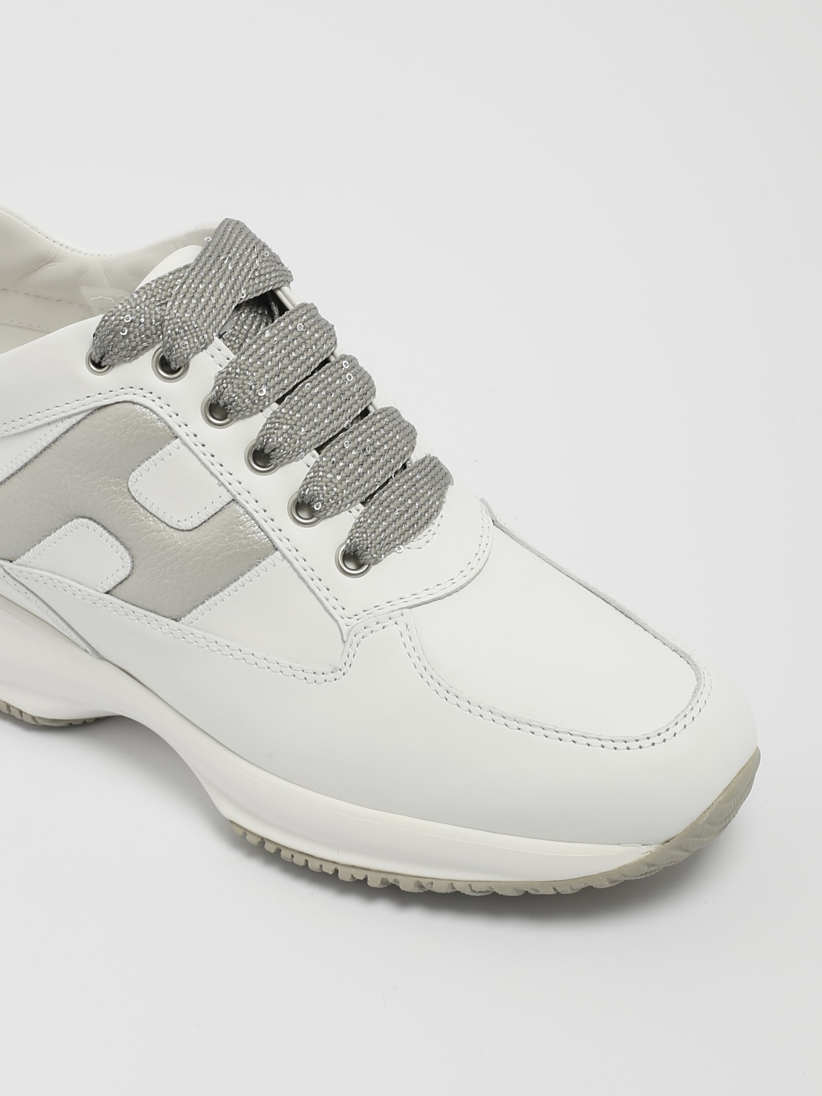 Shop Hogan Interactive H Spezzata Sneaker In Bianco-grigio