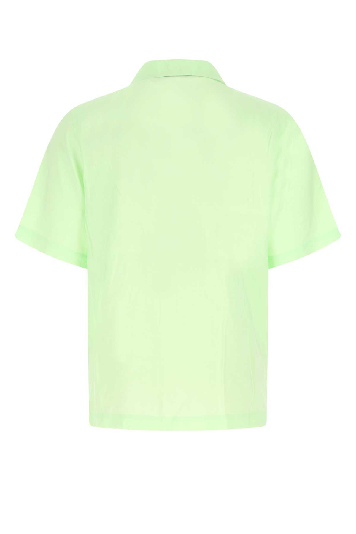Shop Nanushka Pastel Green Modal Blend Shirt In Jade