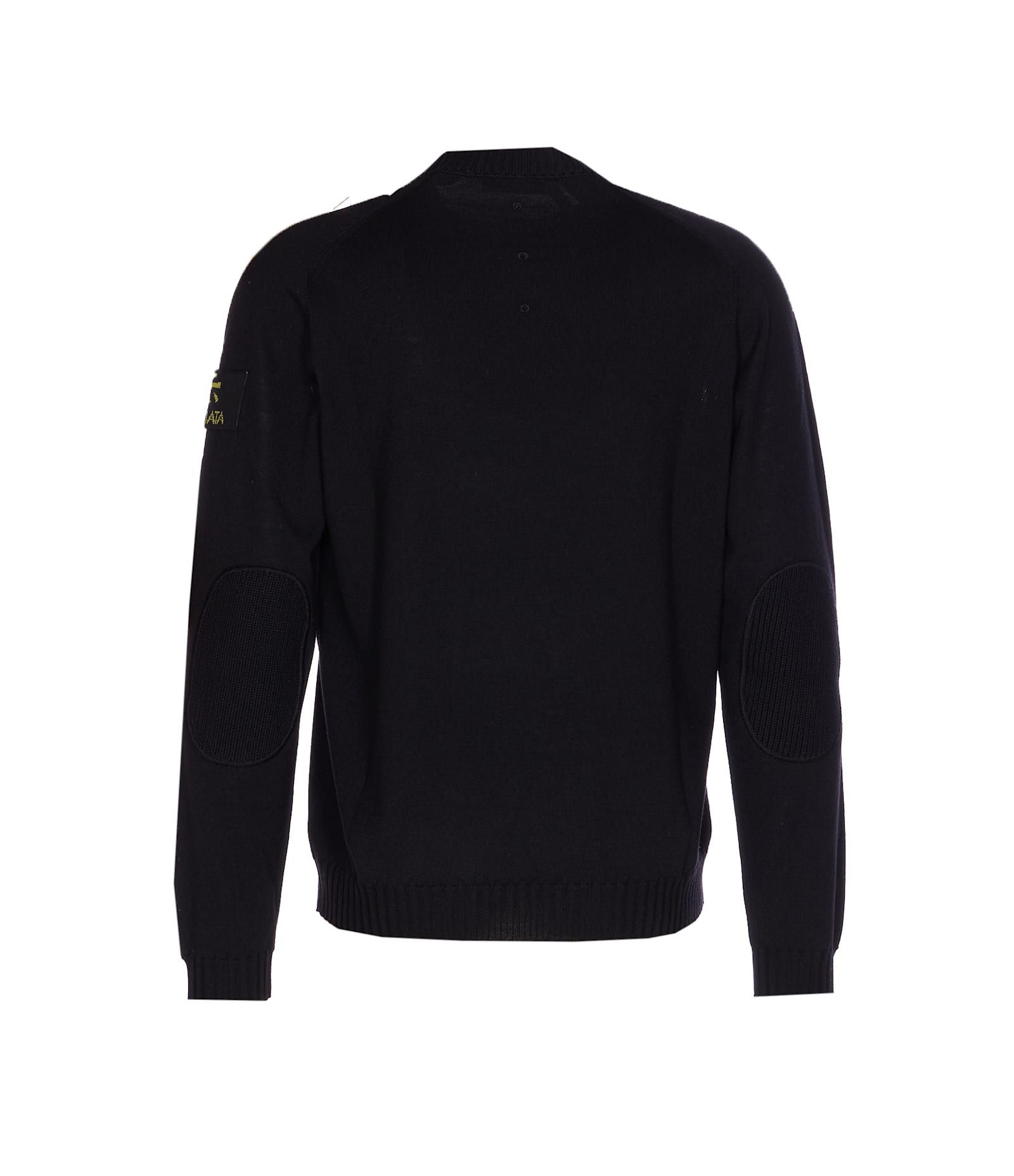 Premiata Textured Knit Sweater With Classic Crew Neck In Black