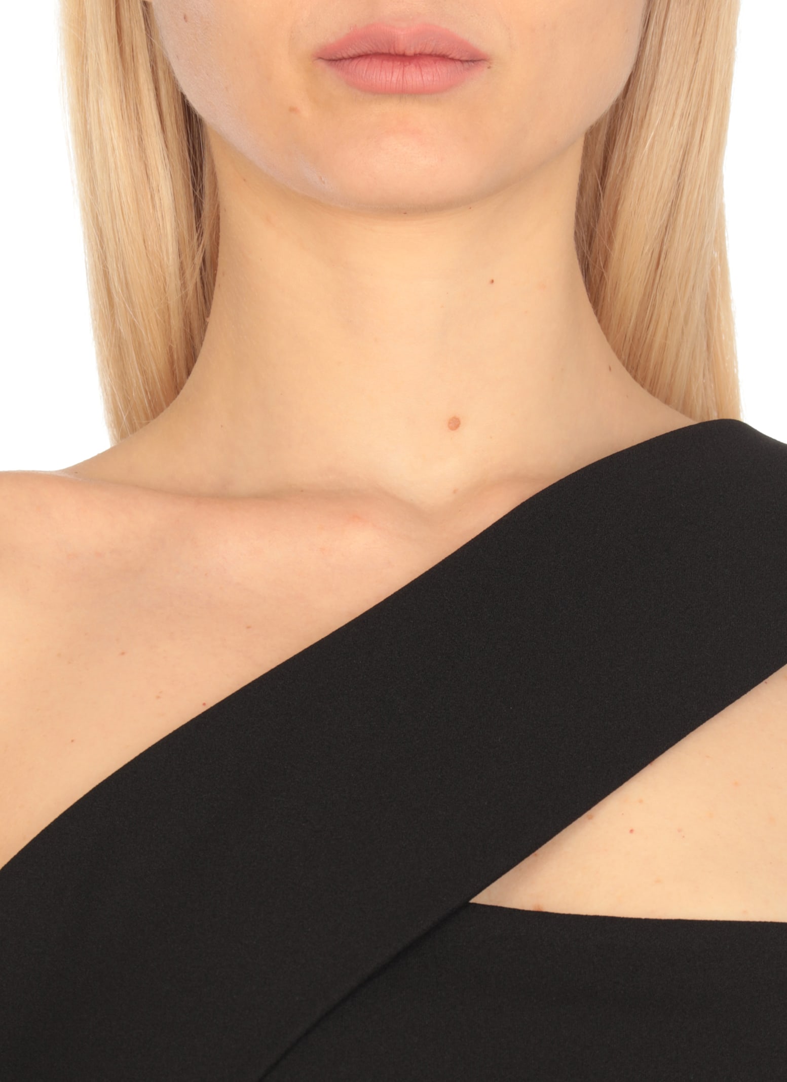 Solace London One-shoulder Dress In Black