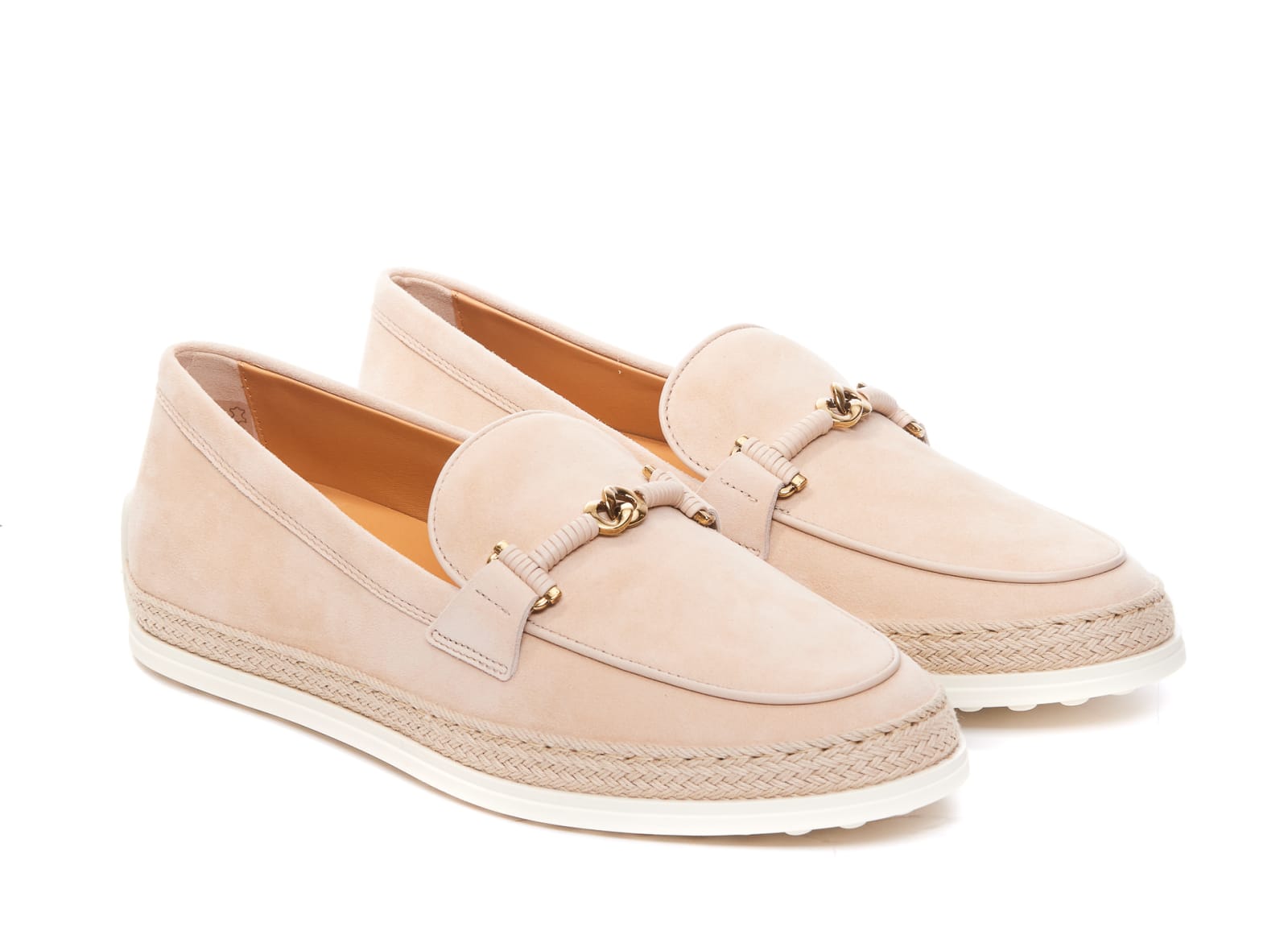 Shop Tod's Suede Loafers Tods In Natural
