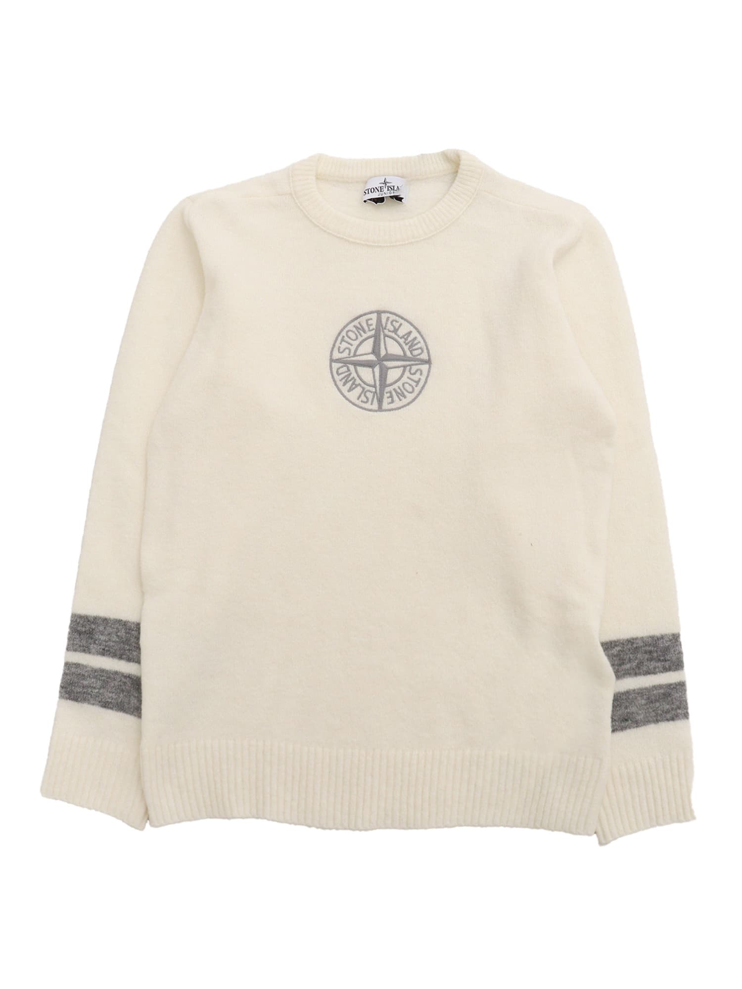 Stone Island Compass-motif Sweater In White