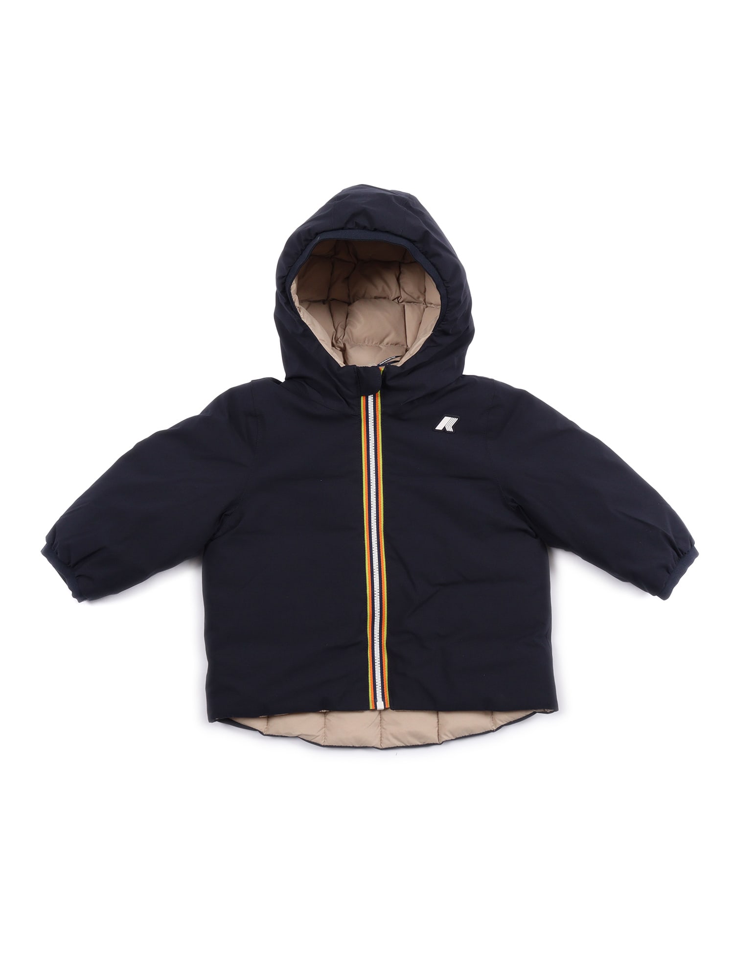 K-way Jack Hooded Padded Jacket In Blue