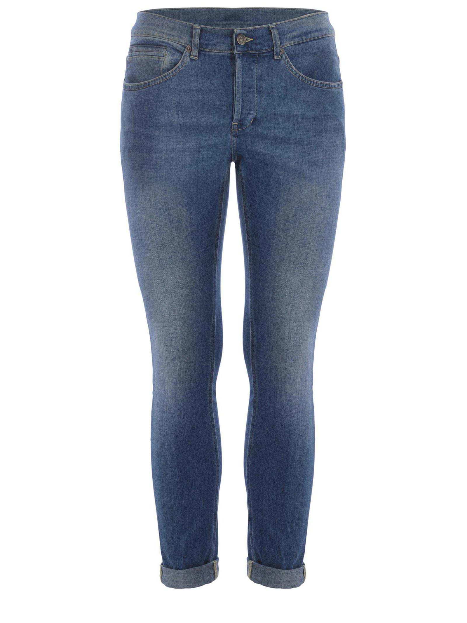 Shop Dondup Jeans  George Made Of Stretch Denim In Denim Azzurro