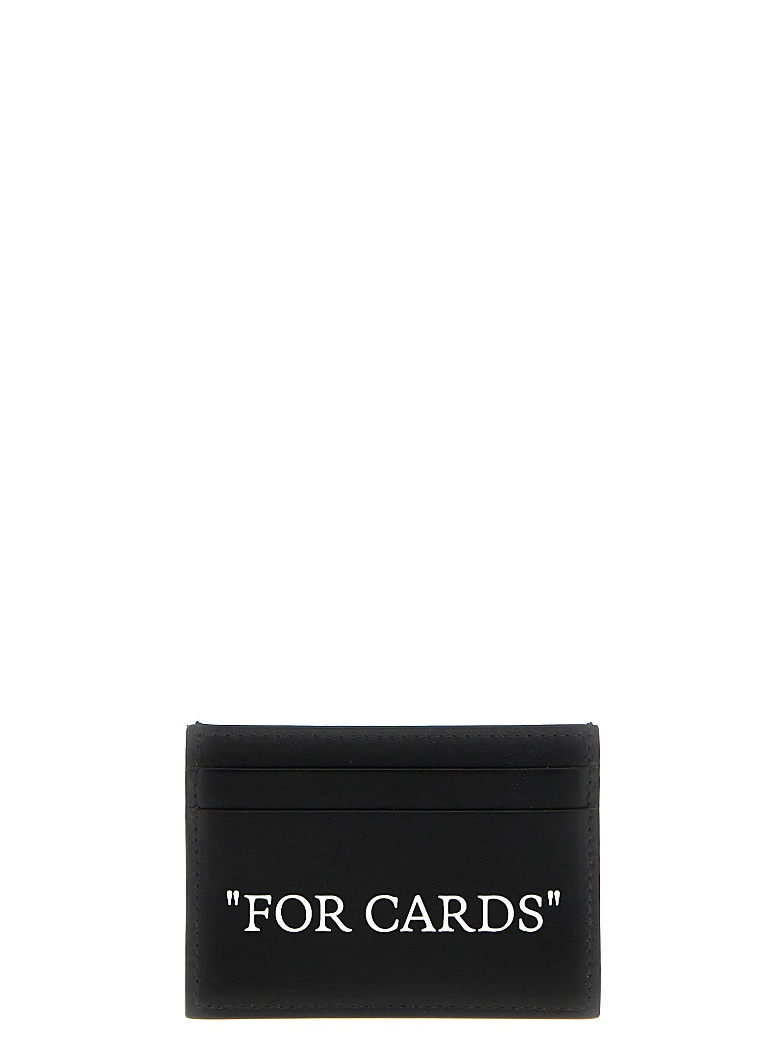 Shop Off-white Quote Bookish Card Holder In Nero