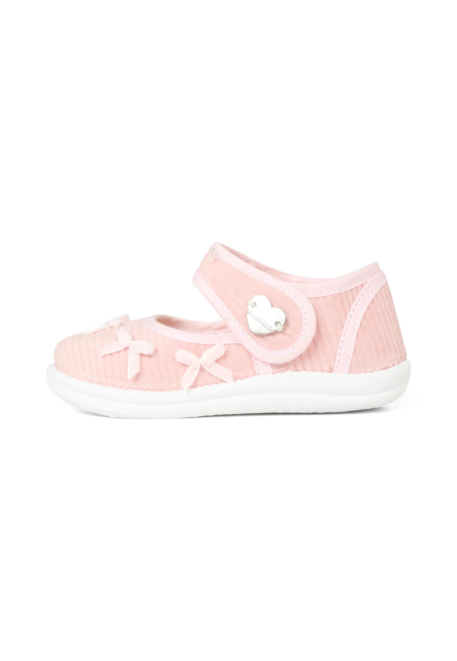 Monnalisa Pink Ballet Shoes For Girl With Bow In Pink