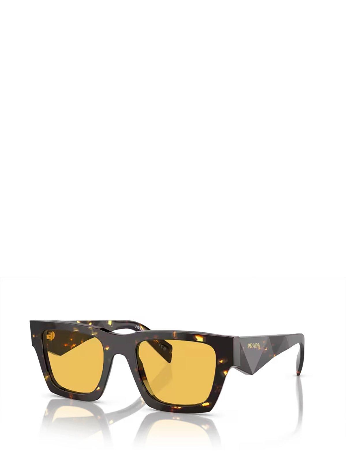 Shop Prada Square Frame Sunglasses Sunglasses In 16o10c Tortoise Black Malt