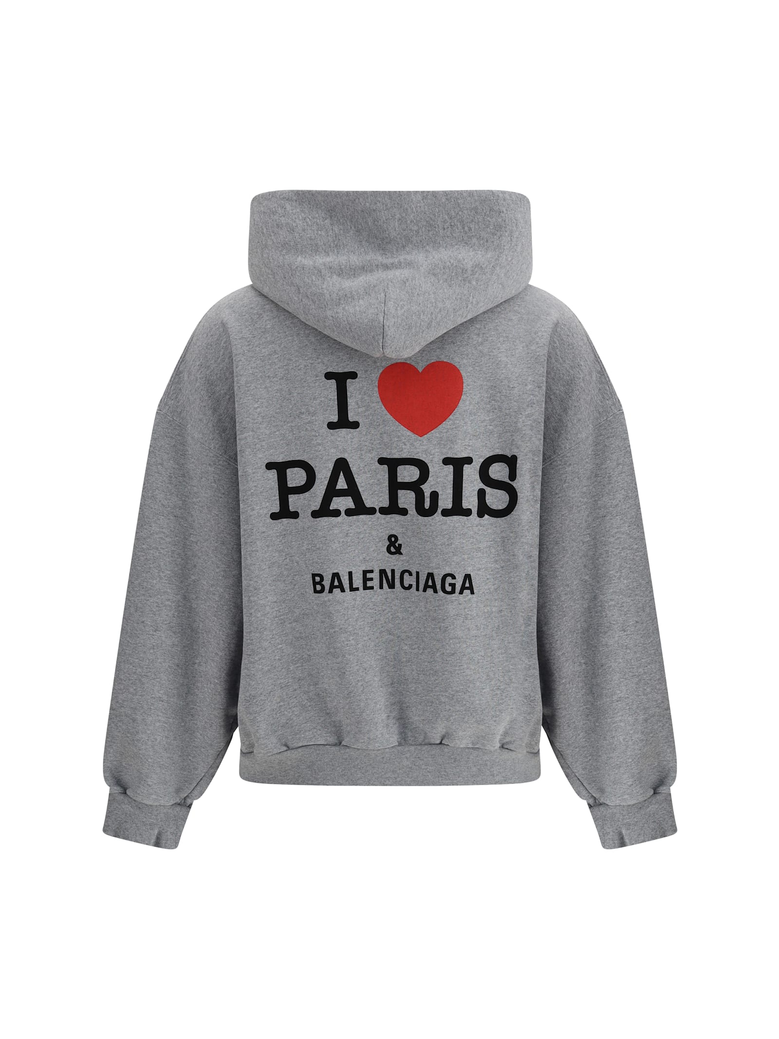 Balenciaga Grey Zip-up Sweatshirt I Love Paris Women