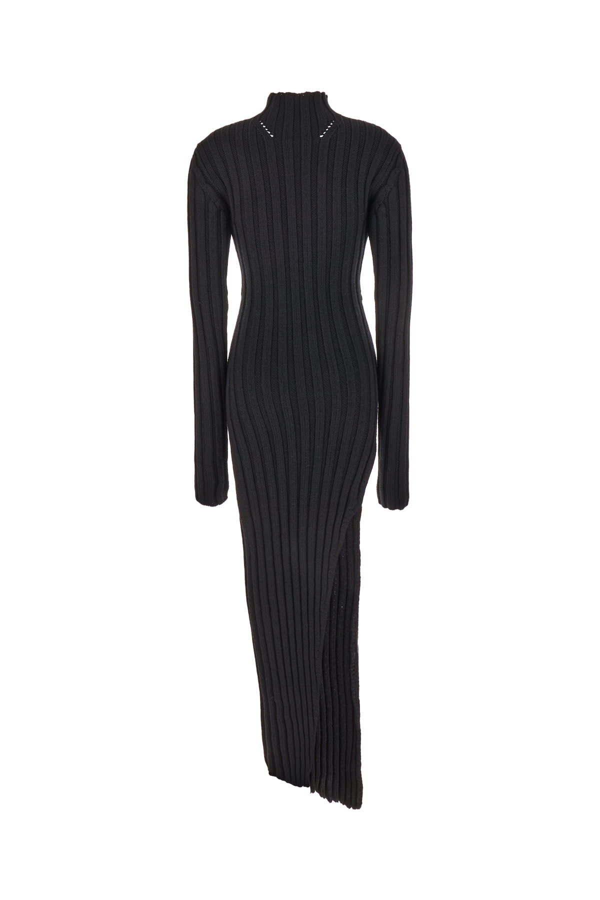 Ann Demeulemeester Cyntia Long Asymmetric High Neck Sweater In 099
