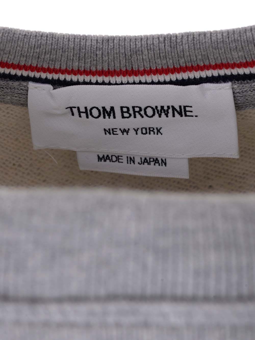 Shop Thom Browne Grey 4-bar Sweatshirt