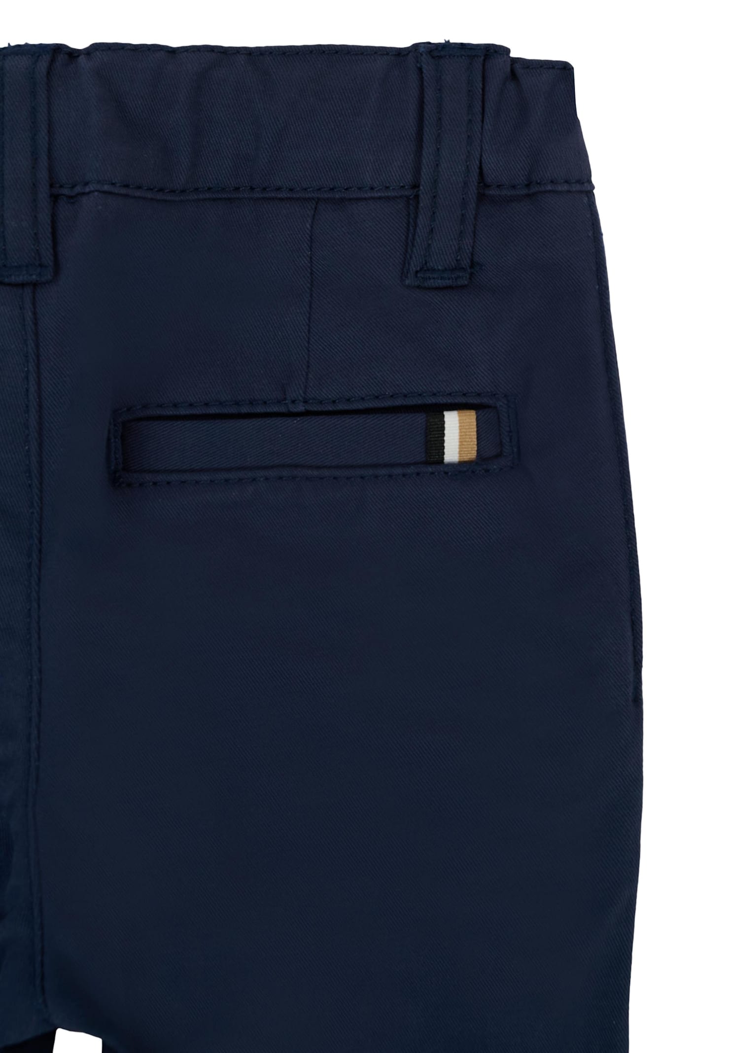 Hugo Boss Blue Trousers For Baby Boy With Logo Patch In Blue