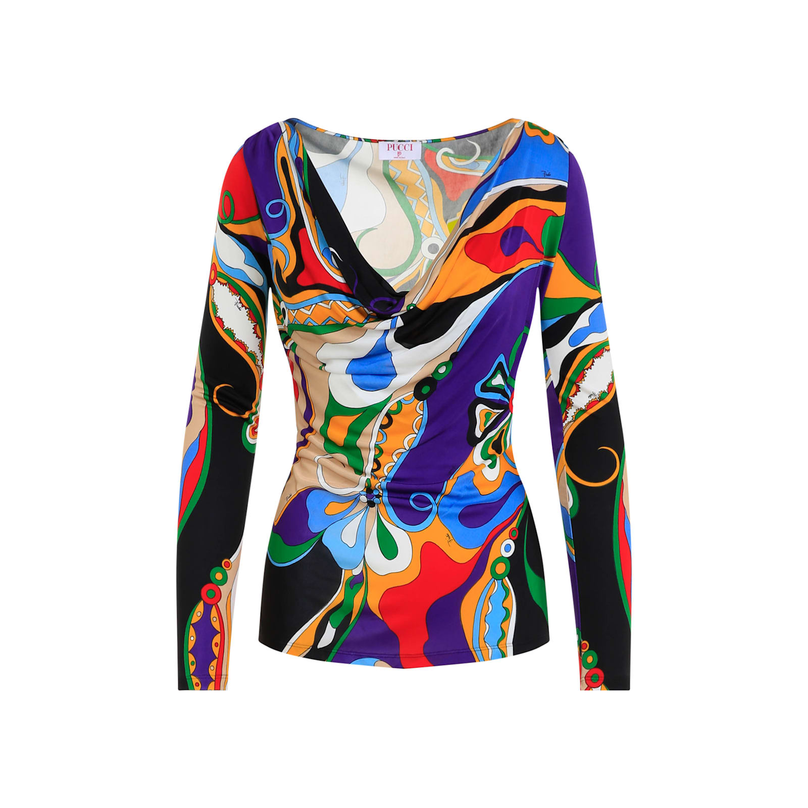 Shop Pucci Long Sleeves Blouse In Multicolour