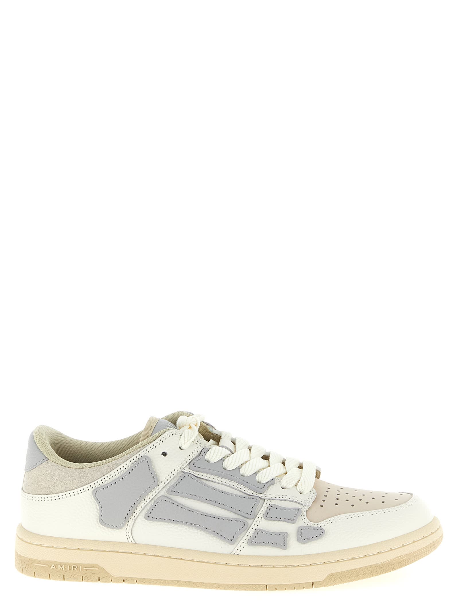 Amiri 'skel Top' Grey Low Top Sneakers With Logo Patch On The Tongue And Logo Lettering On The Heel In Multi