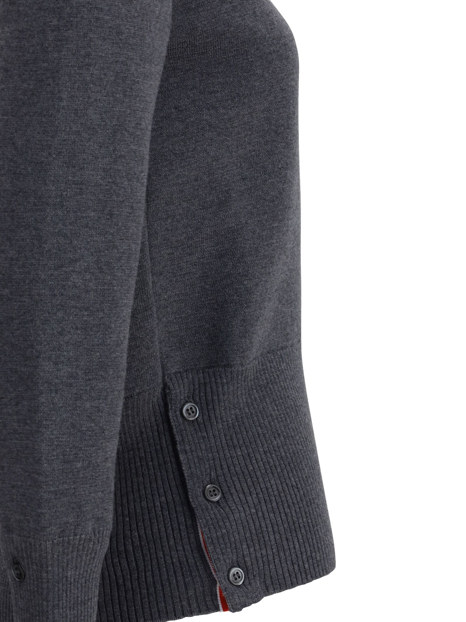 Thom Browne Virgin Wool Sweater In Gray