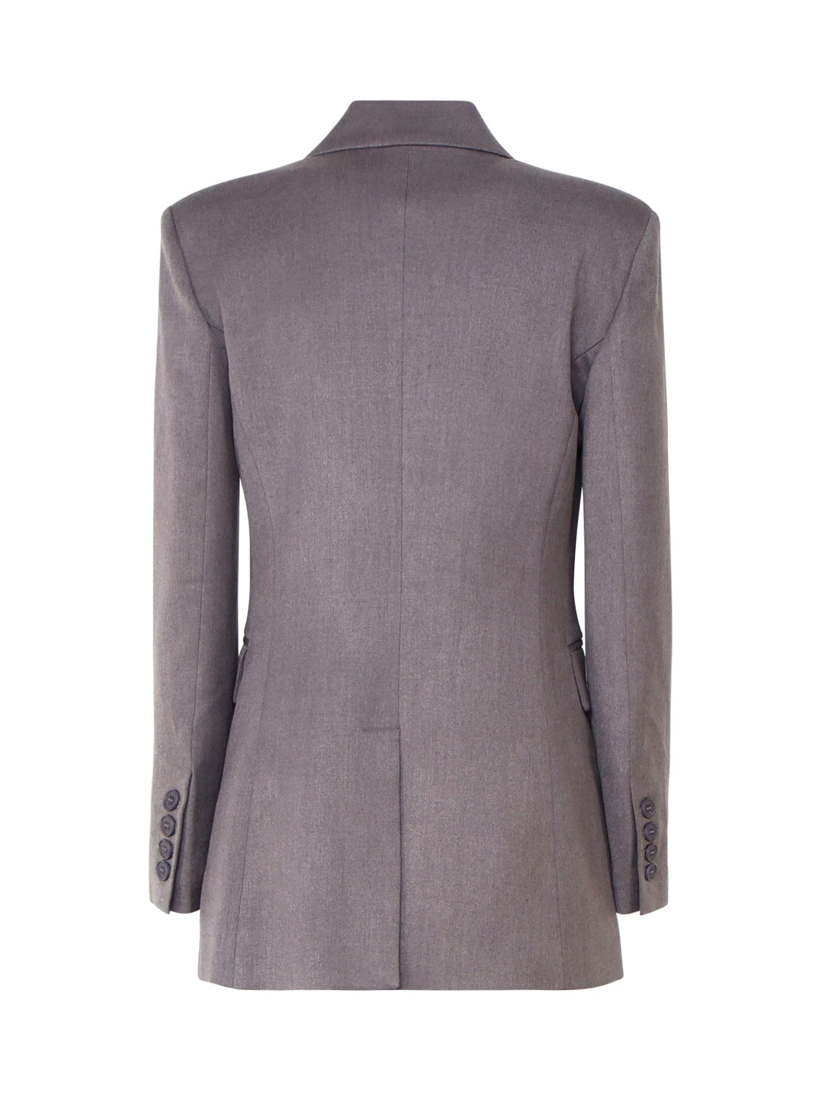 Shop Mariuccia Milano Blazer In Wool In Grey