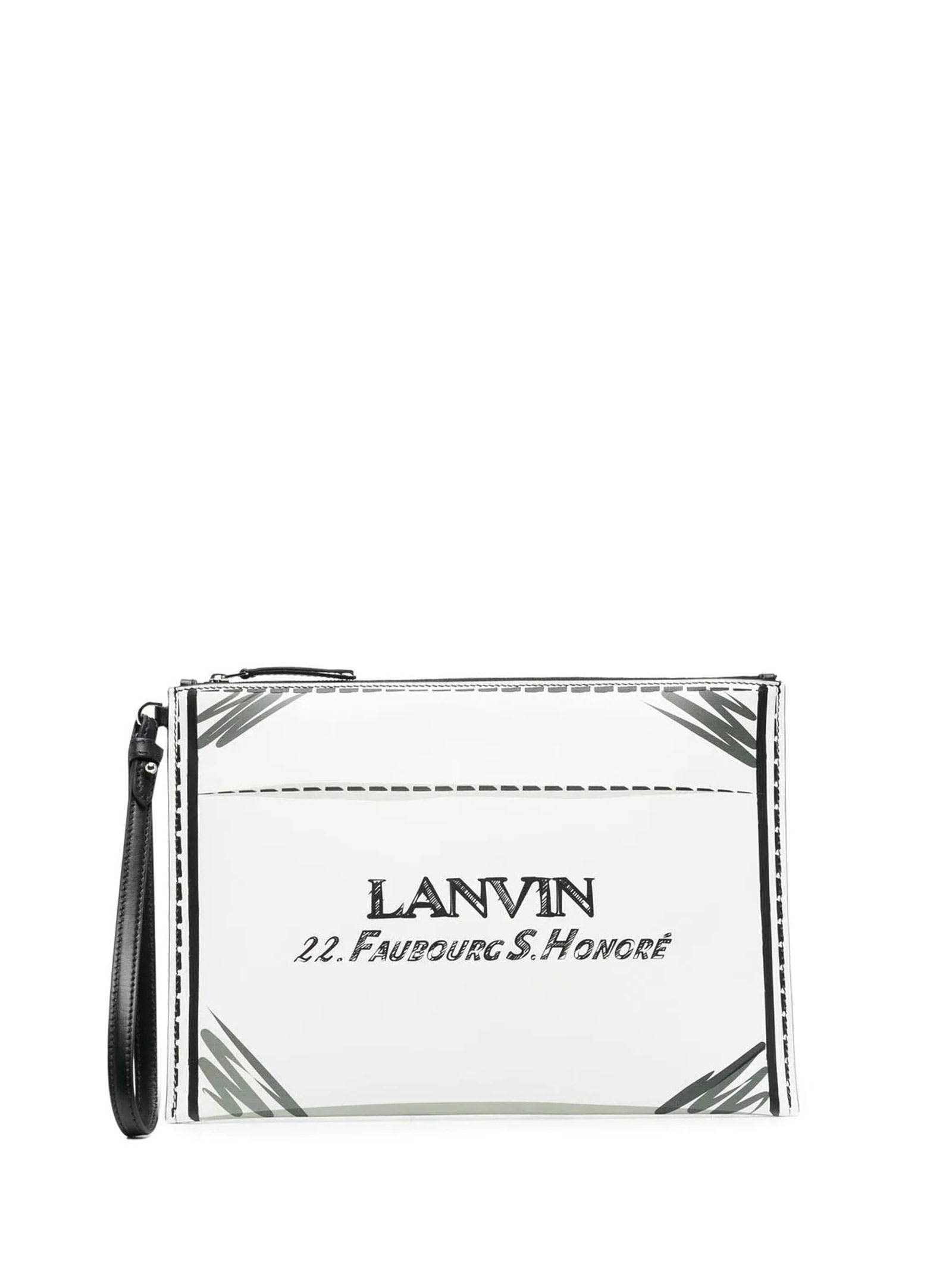 Lanvin Clutch Bag With Contrast Logo