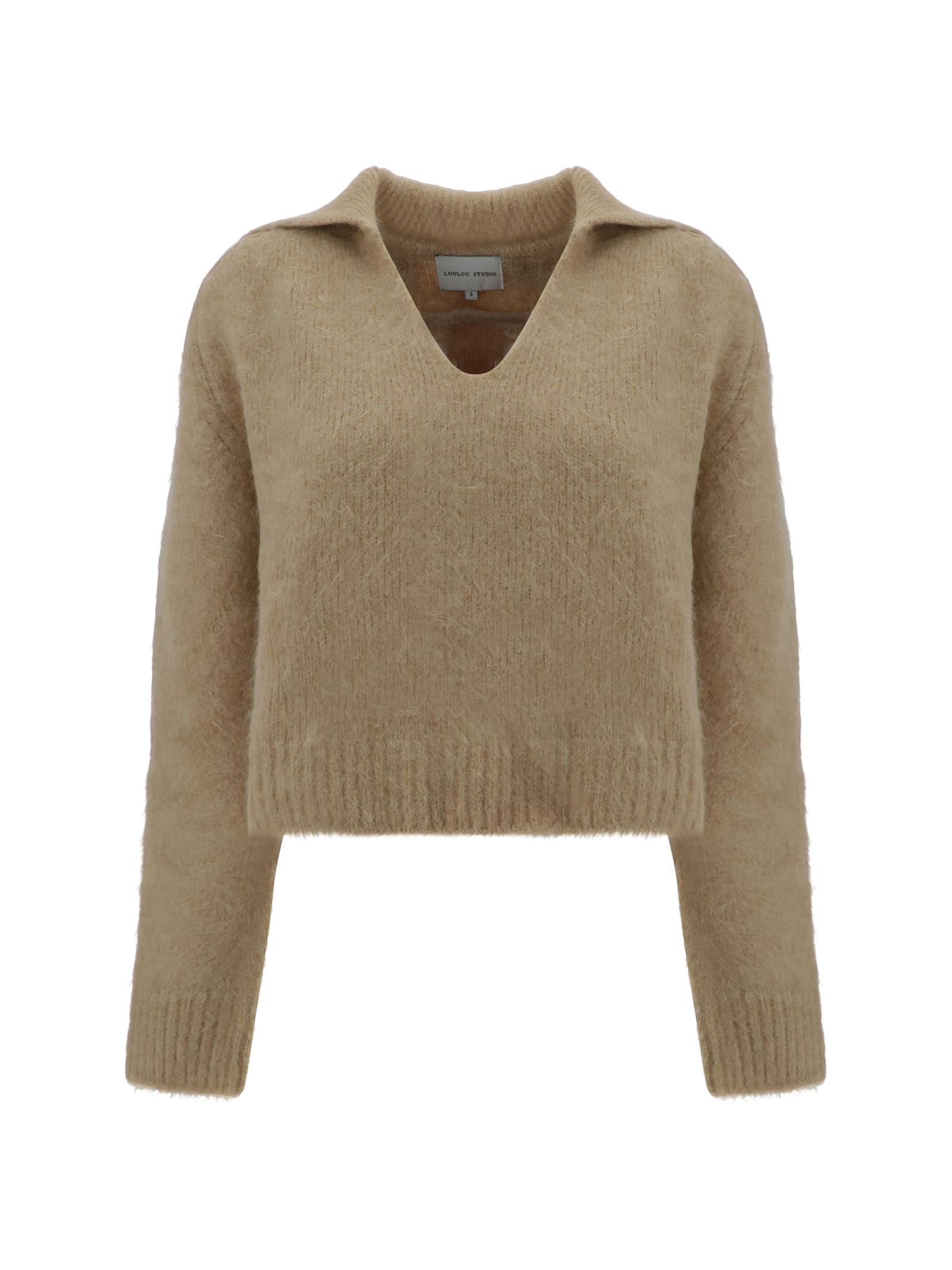 Shop Loulou Studio Sweater In Beige Melange