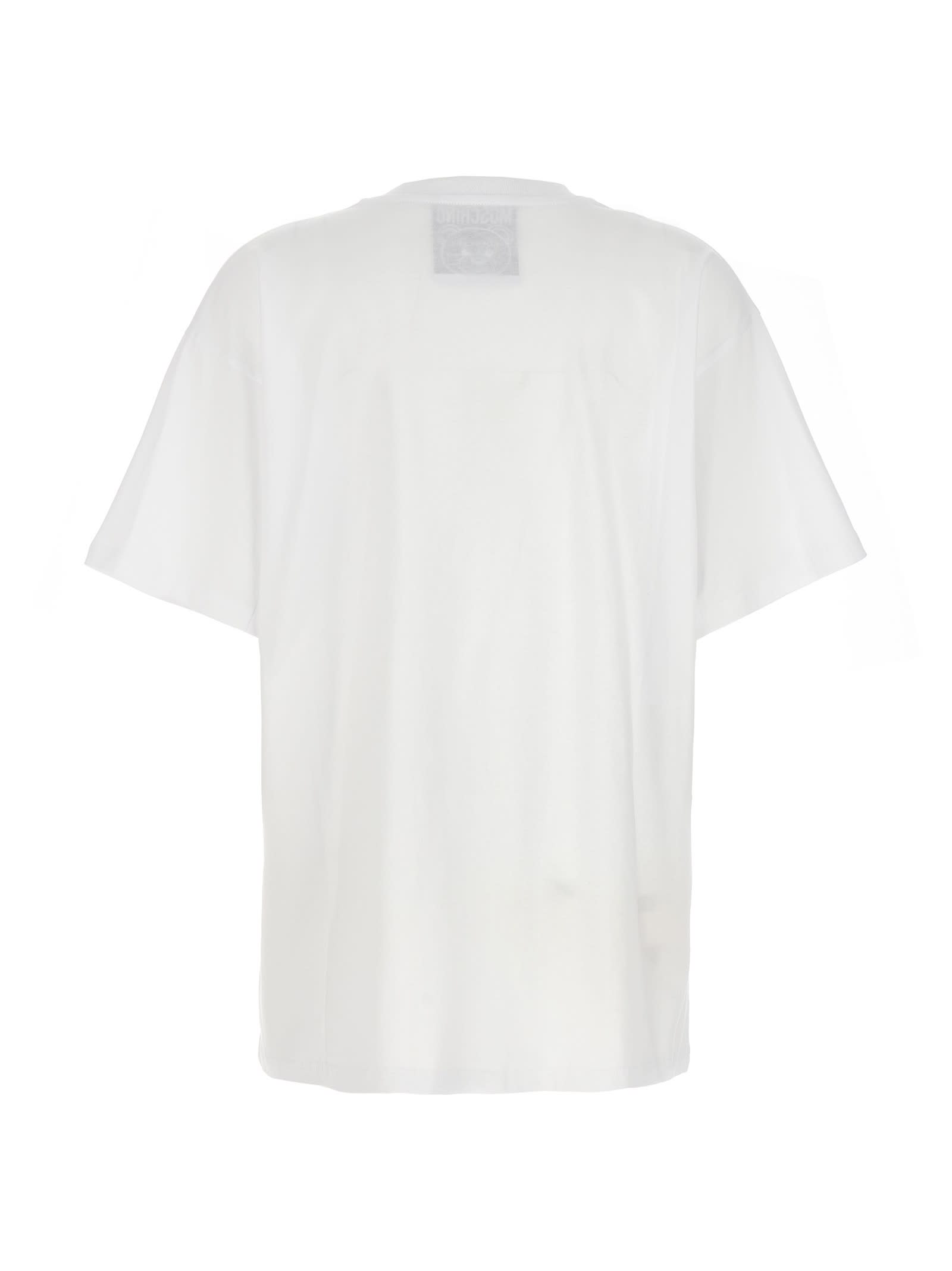 Shop Moschino Teddy Bear T-shirt  In White