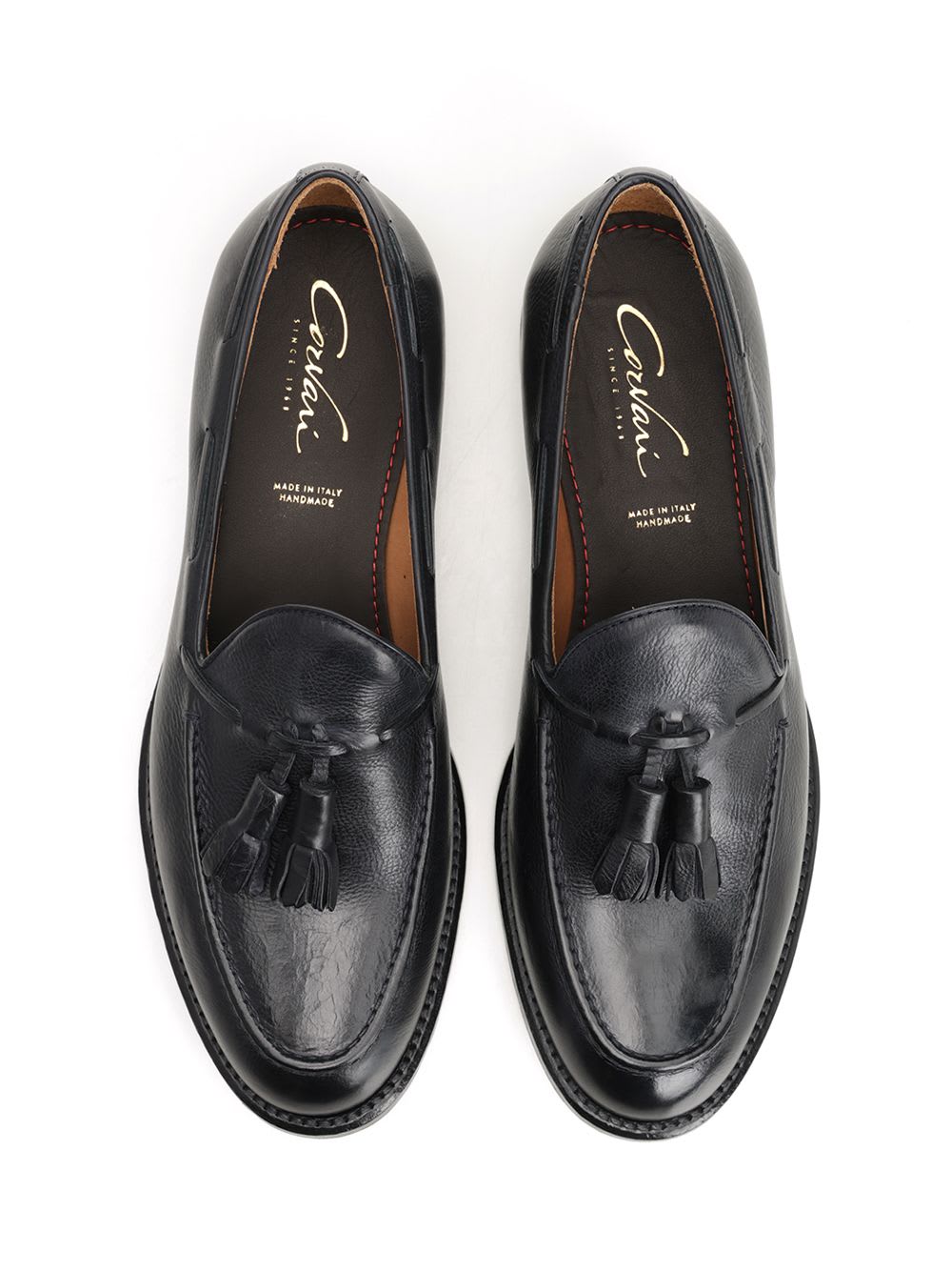 Shop Corvari Blue Leather Mocassin
