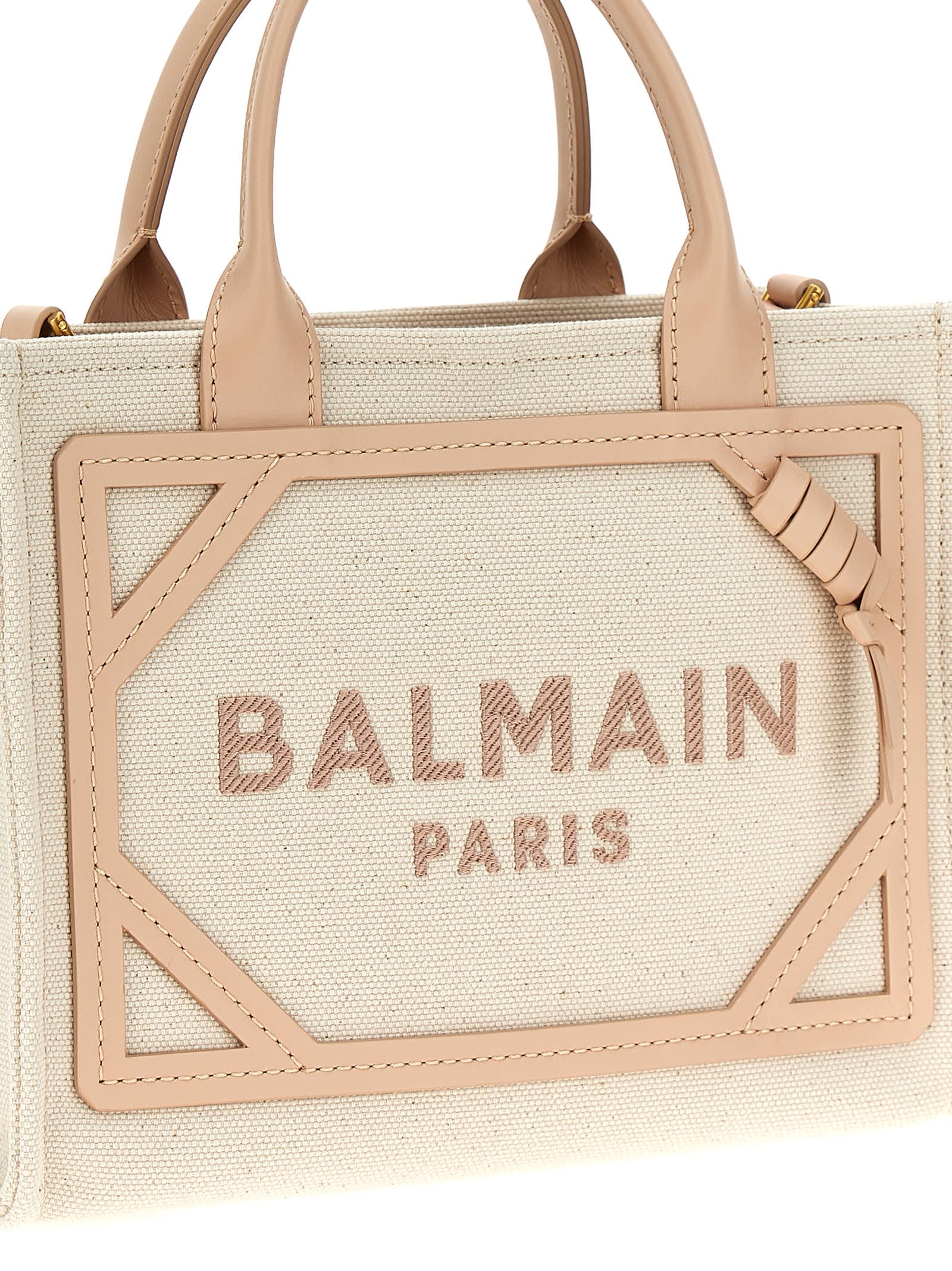 Shop Balmain B-army Shopping Bag In Pink