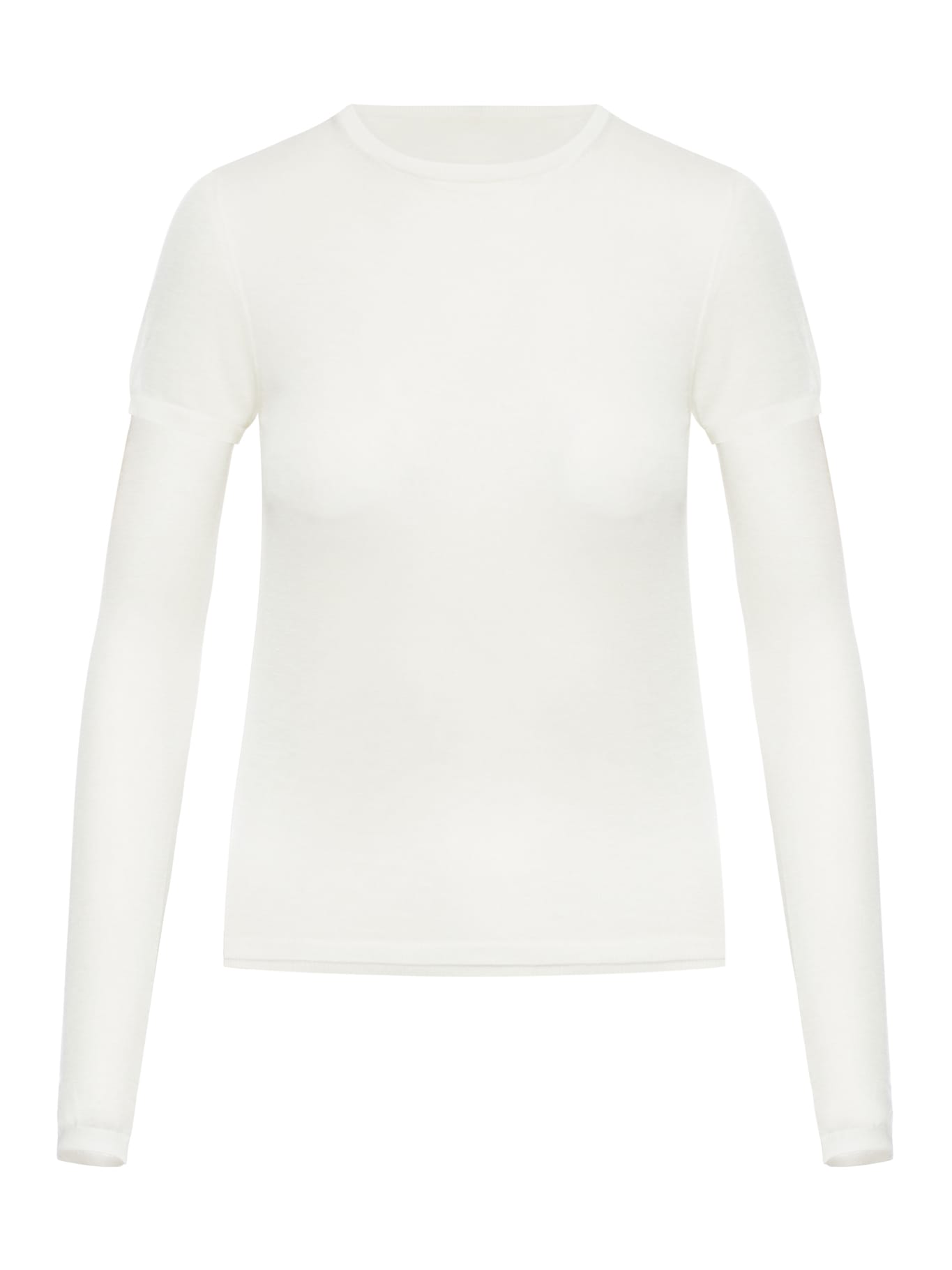 Shop Totême Layered Knit Tee In Talc