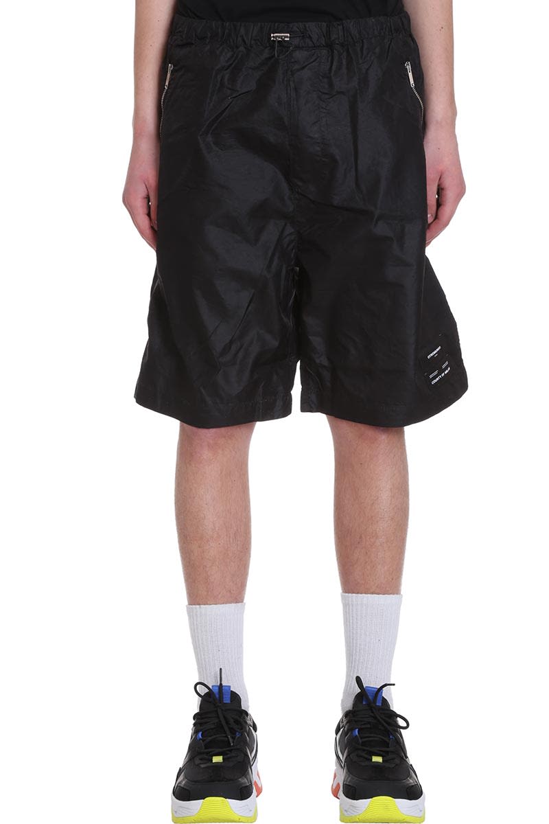Marcelo Burlon County Of Milan Logo Shorts In Black Cotton In Black