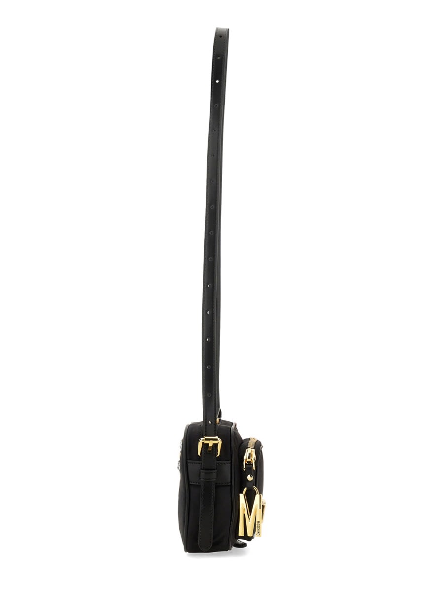 Shop Moschino Shoulder Bag With Logo In Black