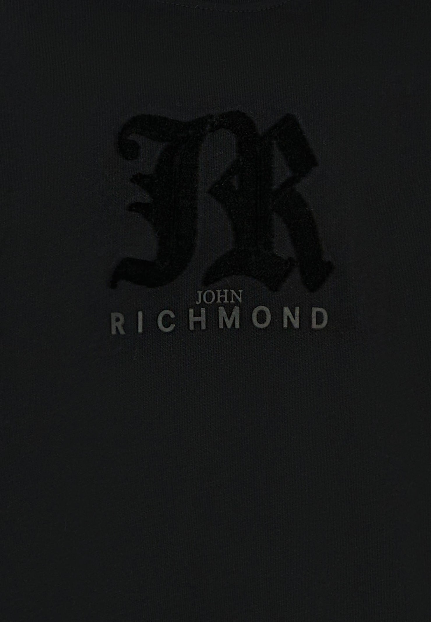 Richmond Black T-shirt For Kids With Logo In Black