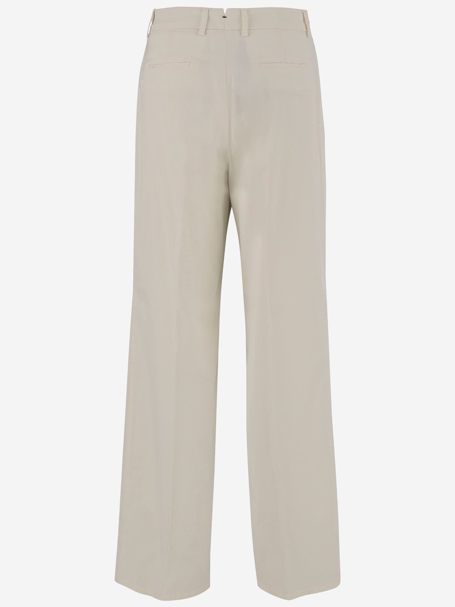 Shop Berwich Stretch Cotton Silk Pants In Ivory
